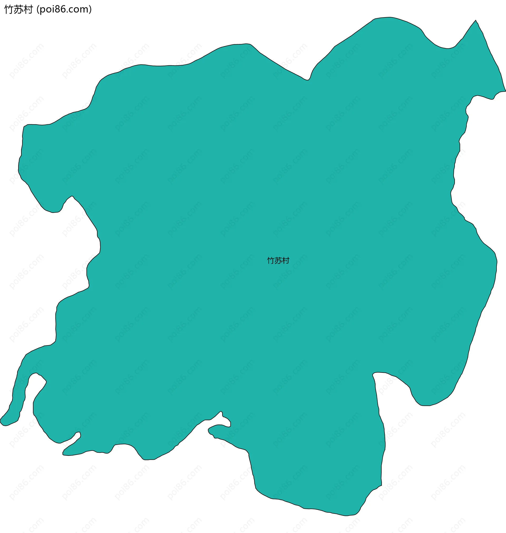 竹苏村边界地图