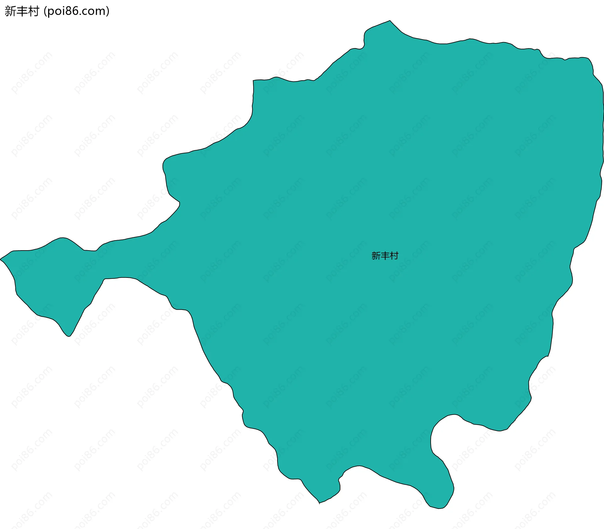 新丰村边界地图