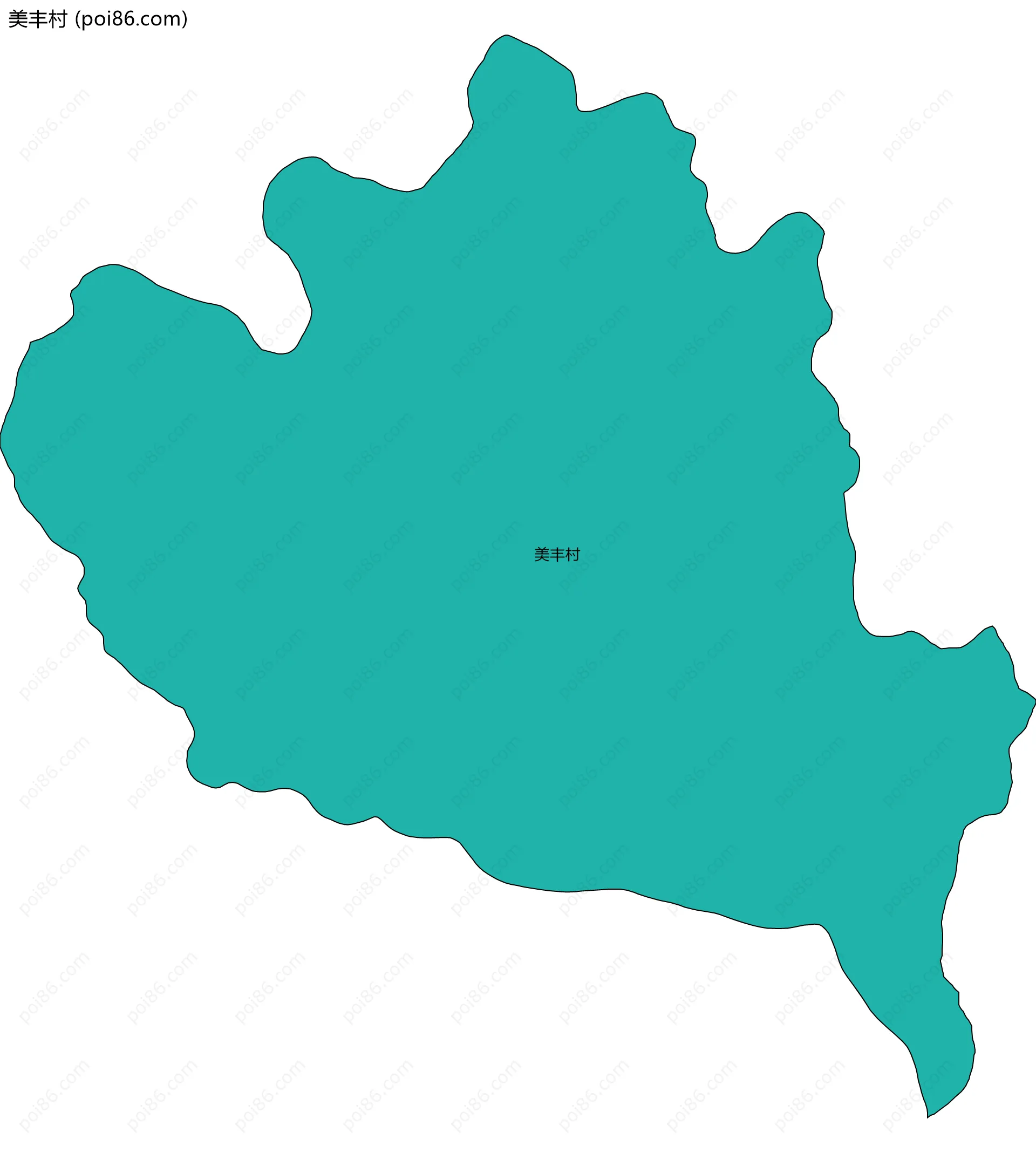 美丰村边界地图