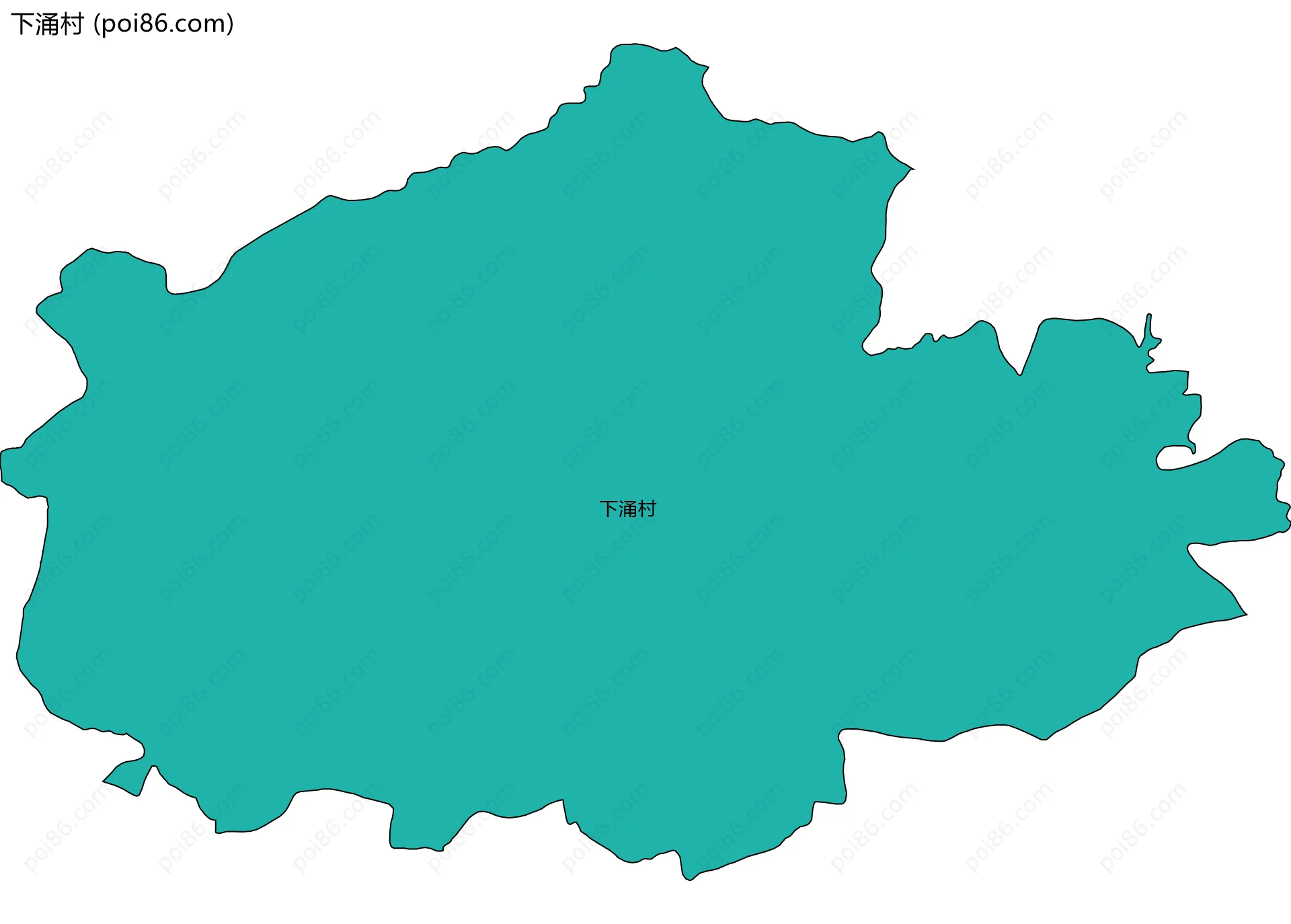 下涌村边界地图