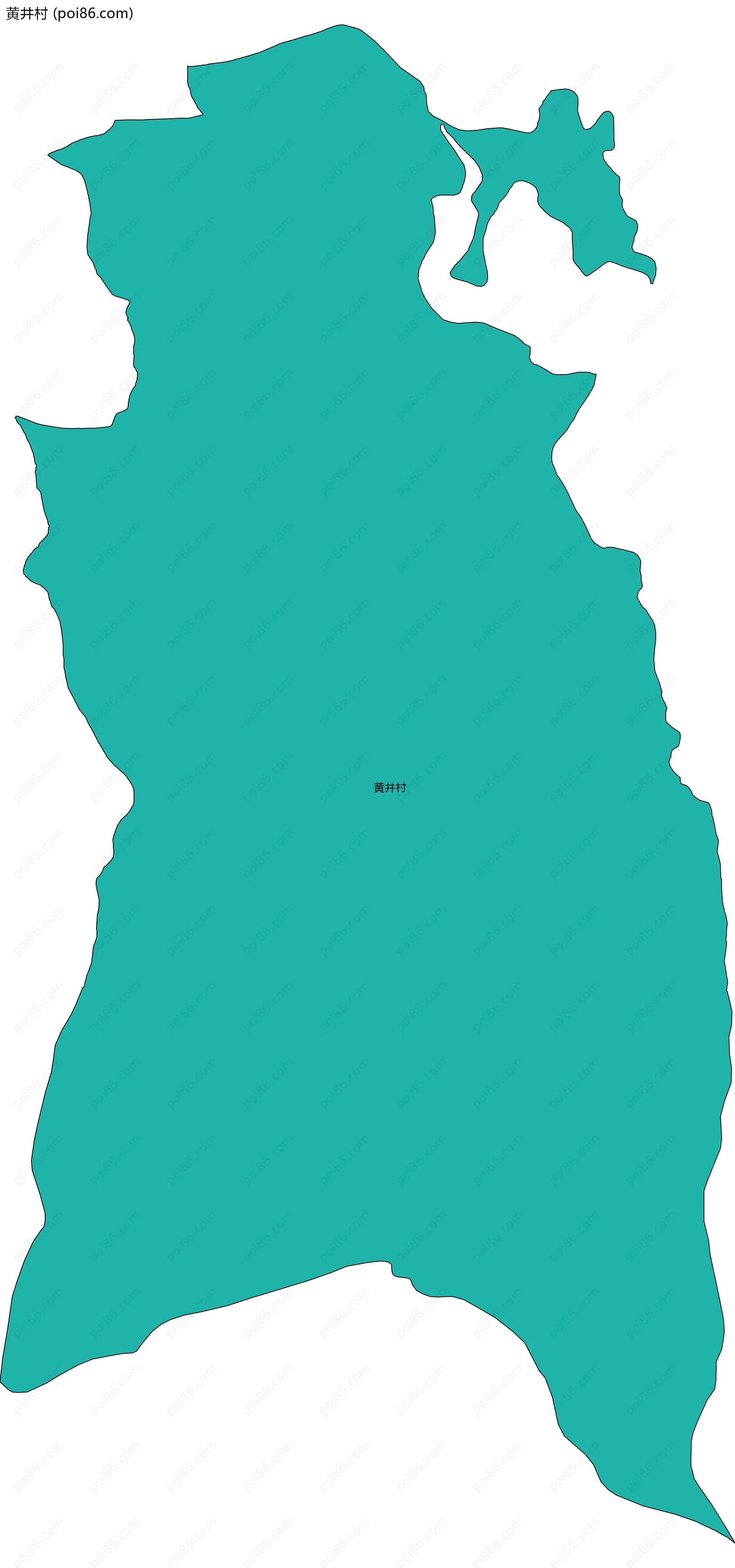 黄井村边界地图