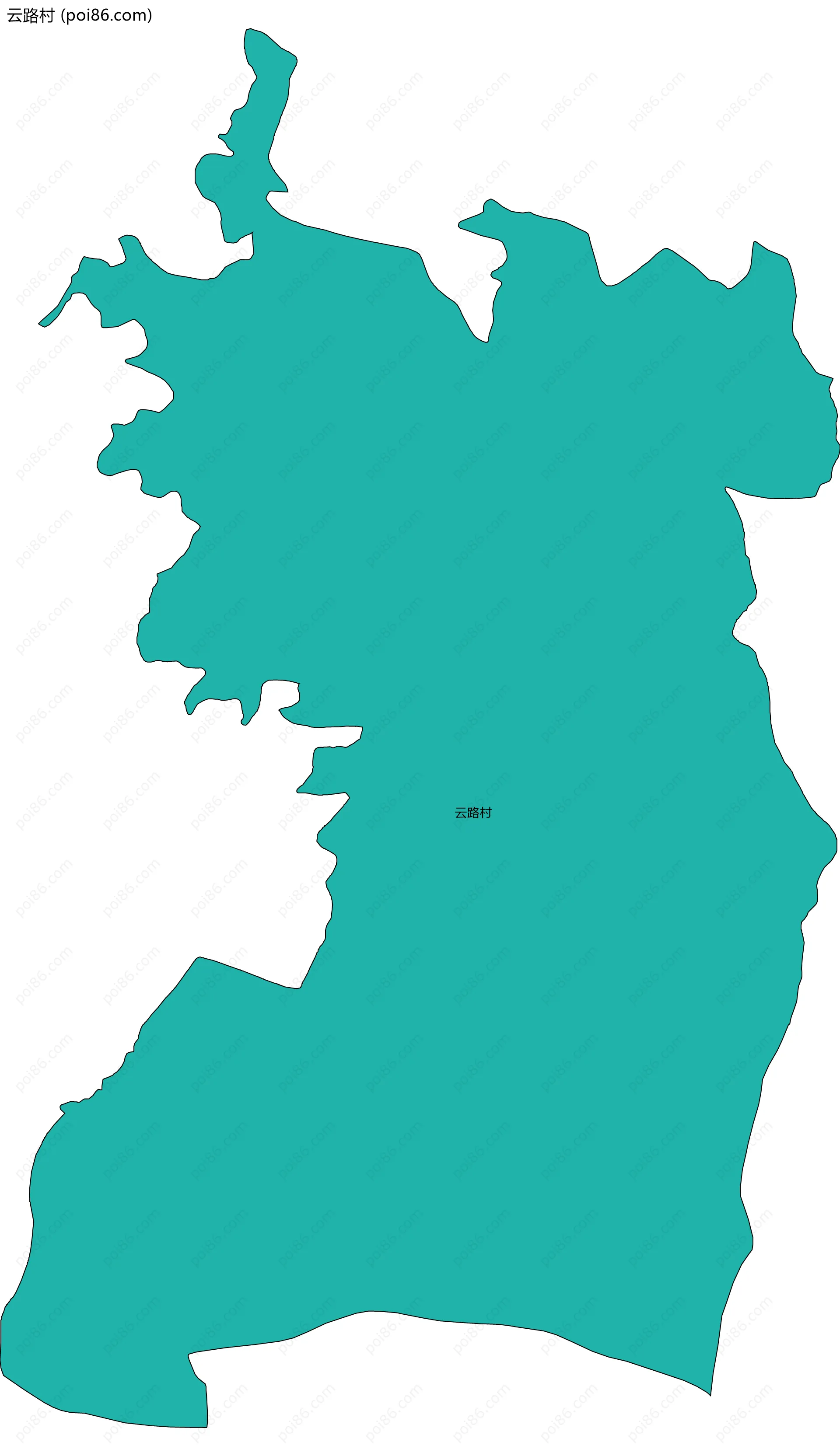 云路村边界地图