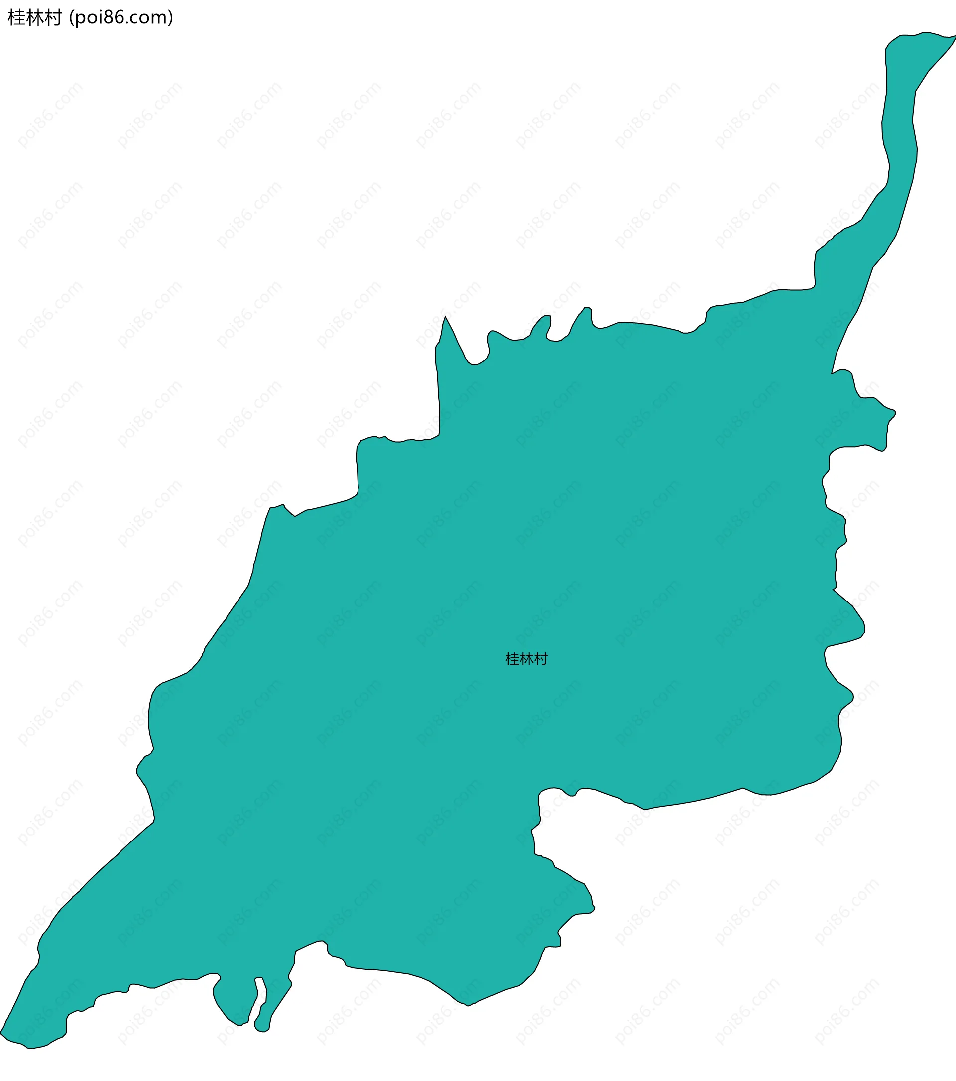 桂林村边界地图