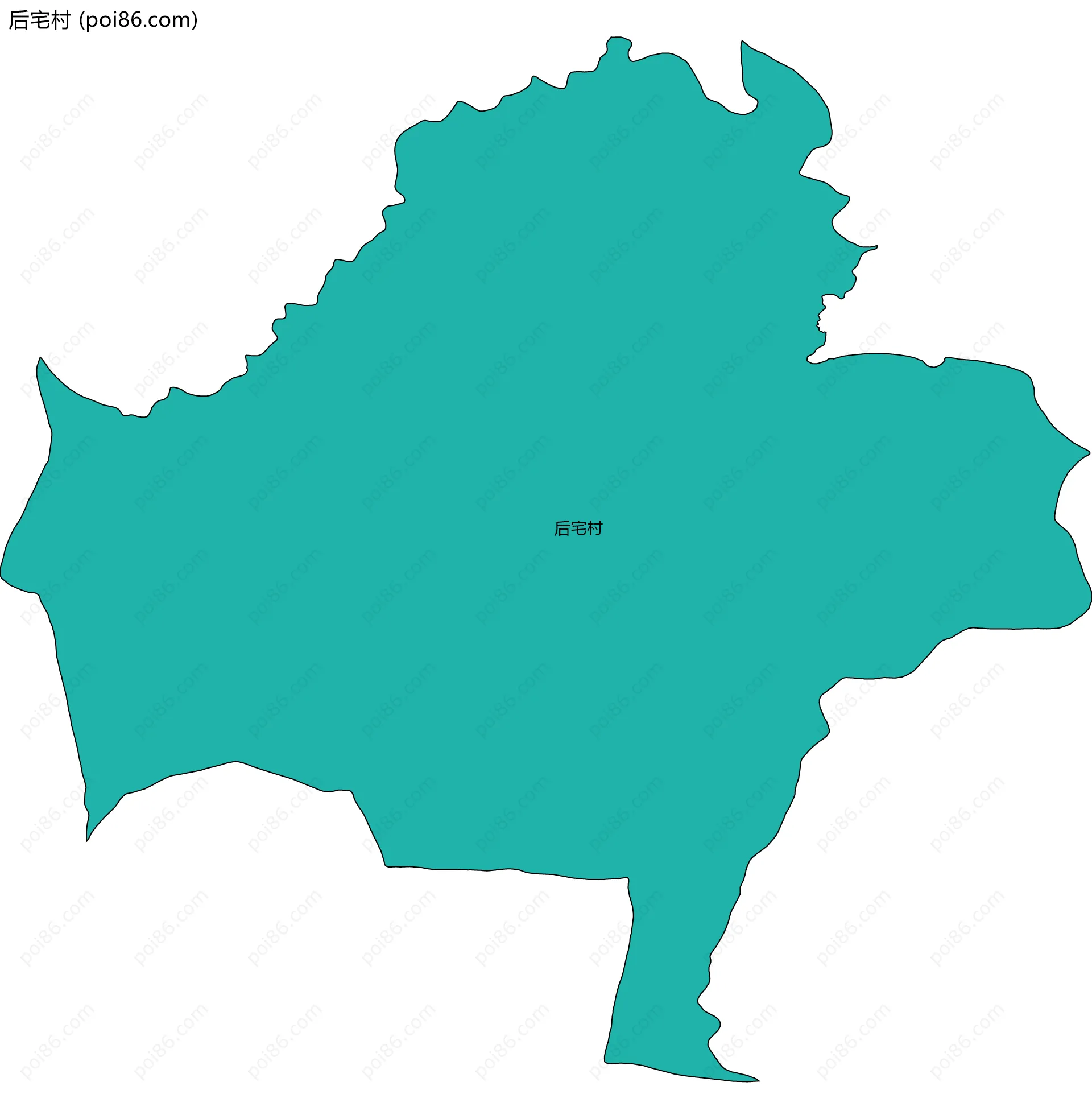 后宅村边界地图