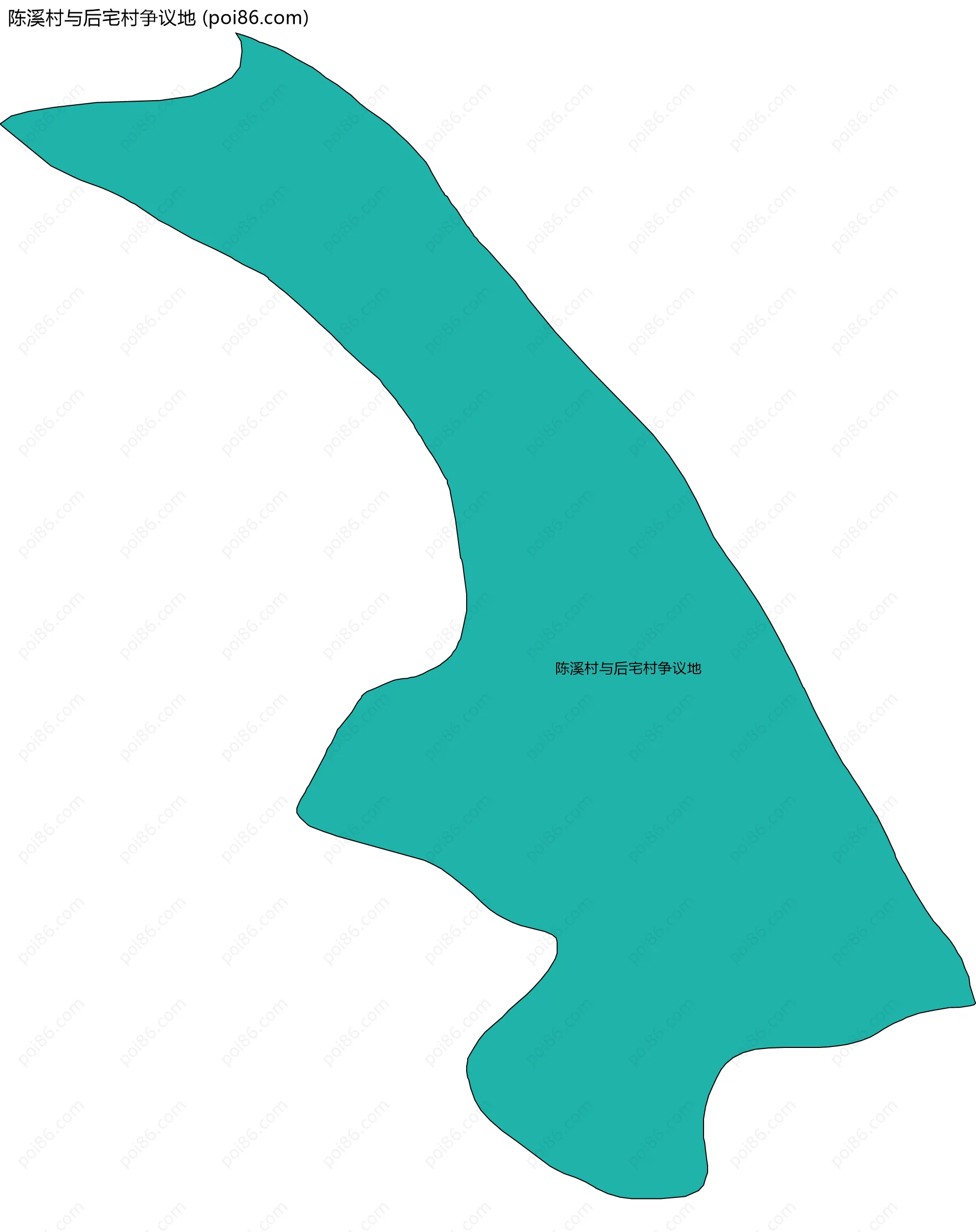 陈溪村与后宅村争议地边界地图