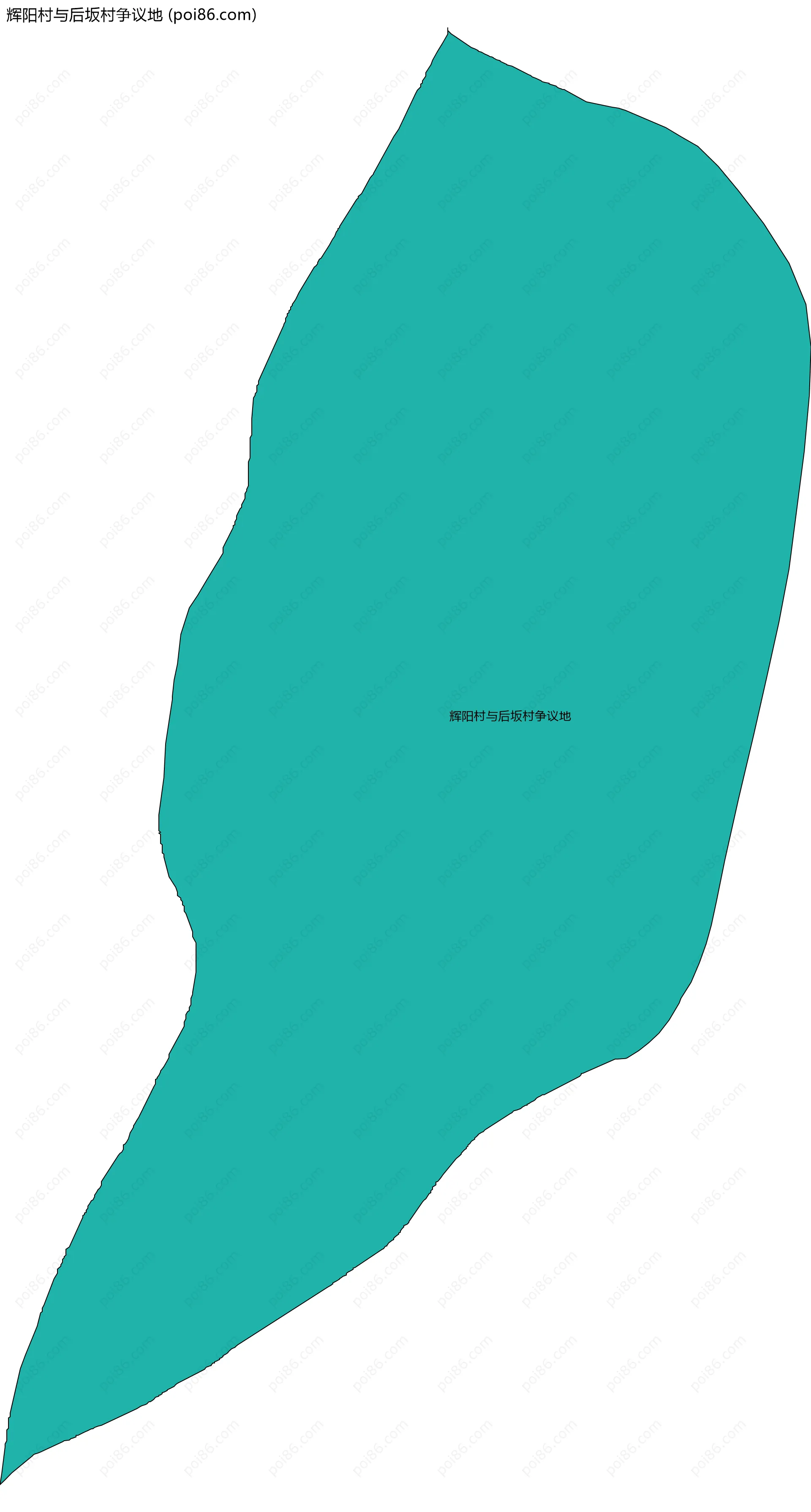 辉阳村与后坂村争议地边界地图