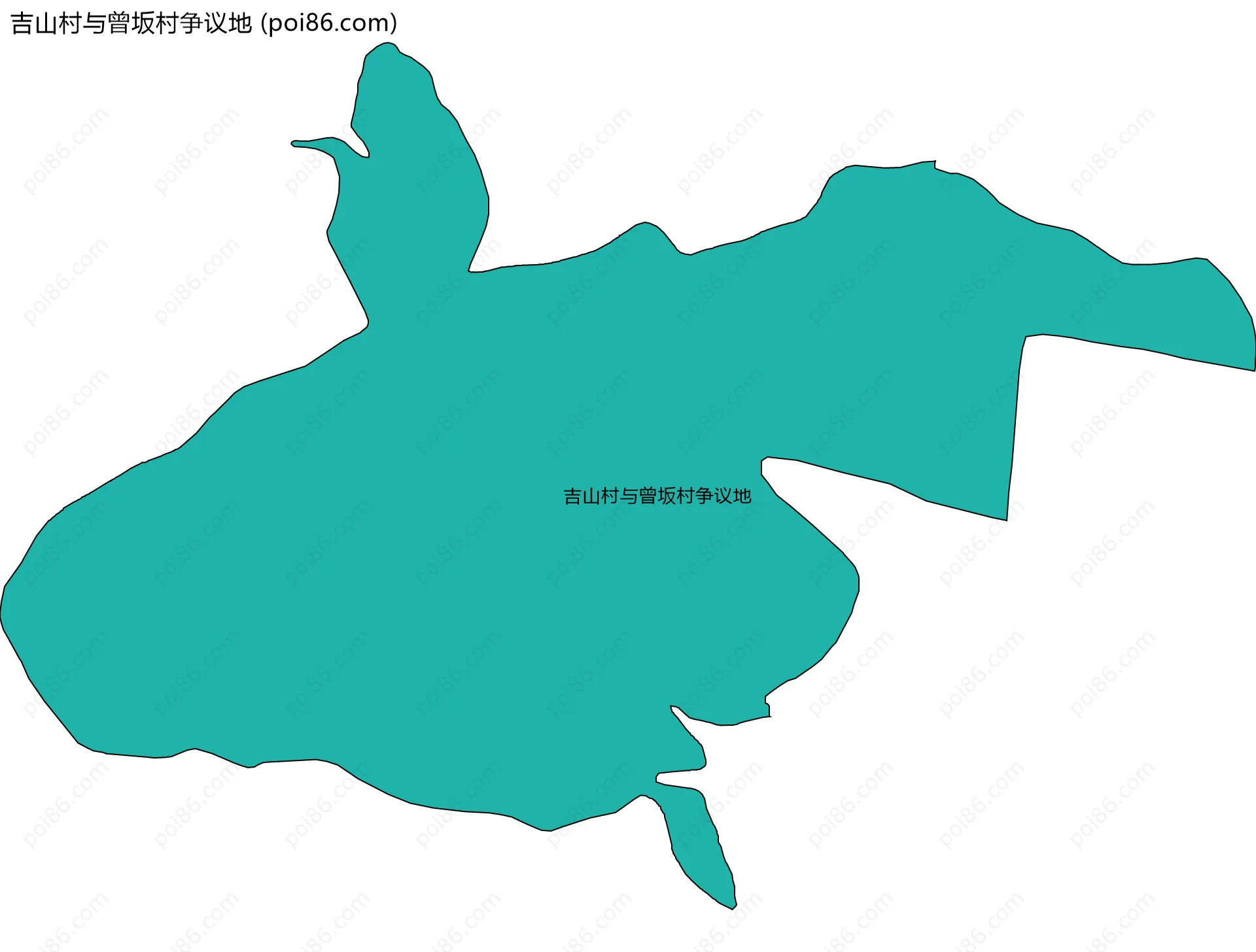 吉山村与曾坂村争议地边界地图