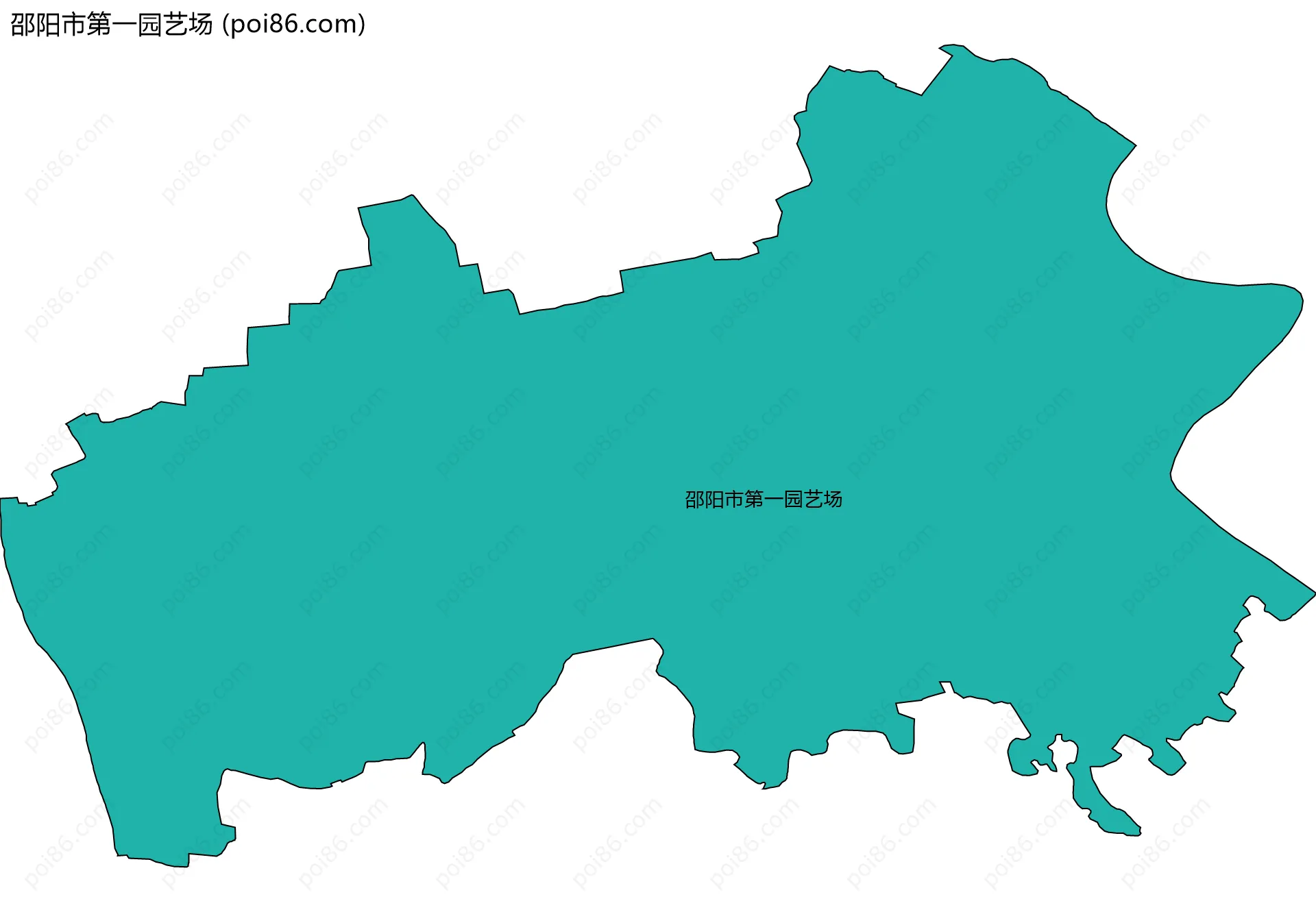 邵阳市第一园艺场边界地图