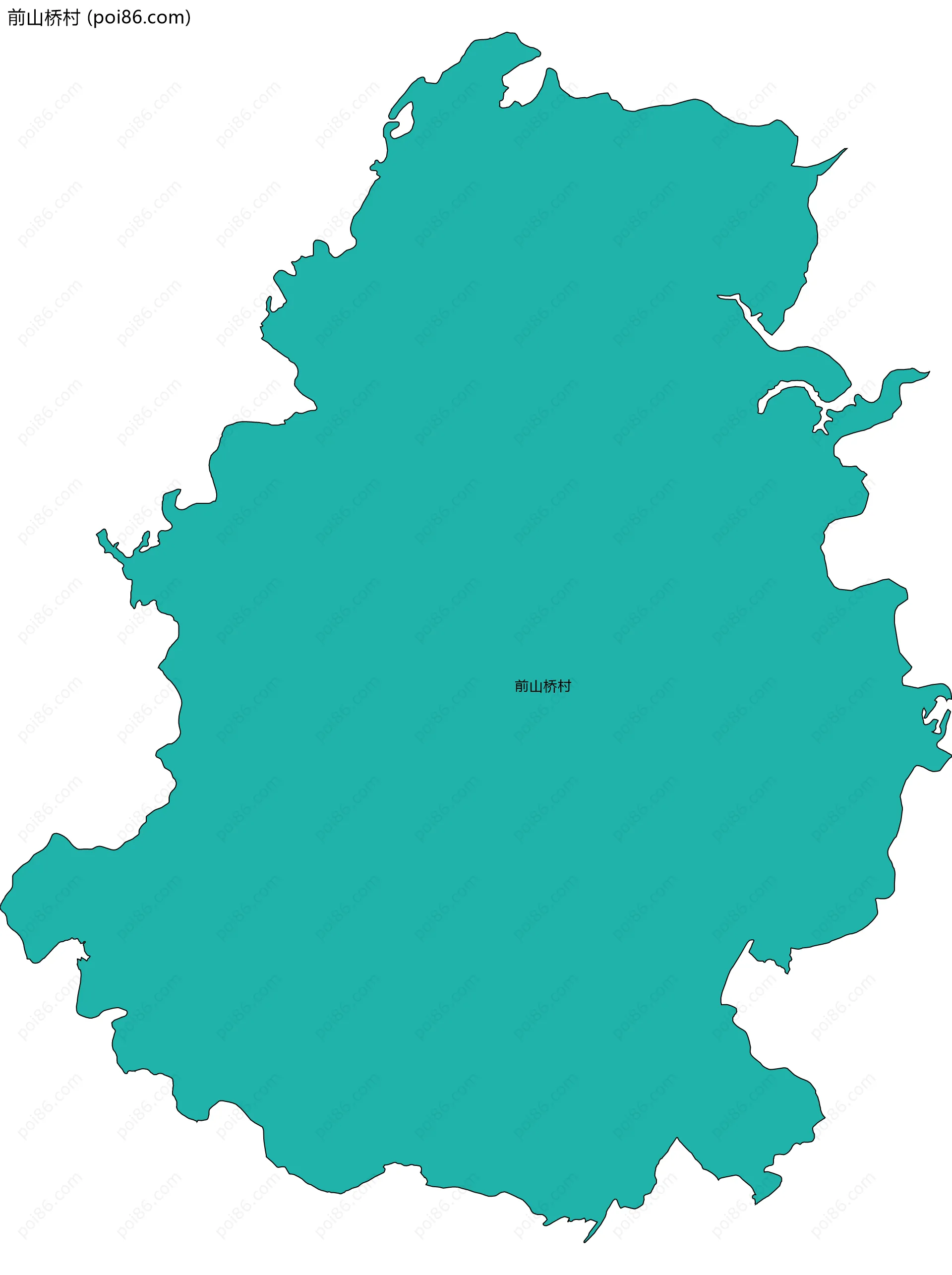 前山桥村边界地图