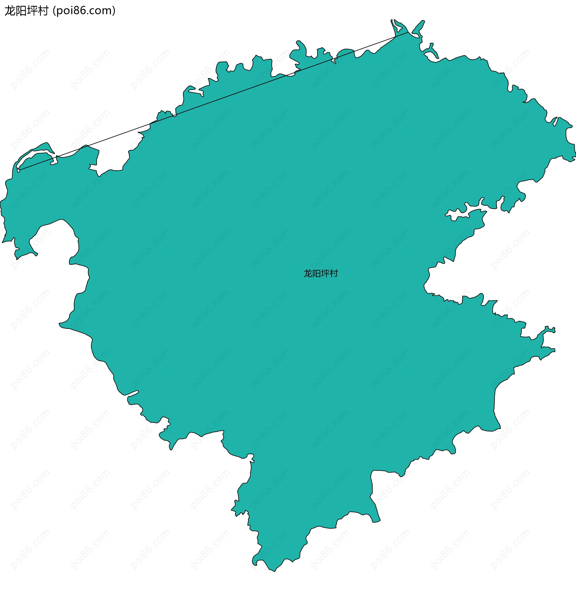 龙阳坪村边界地图