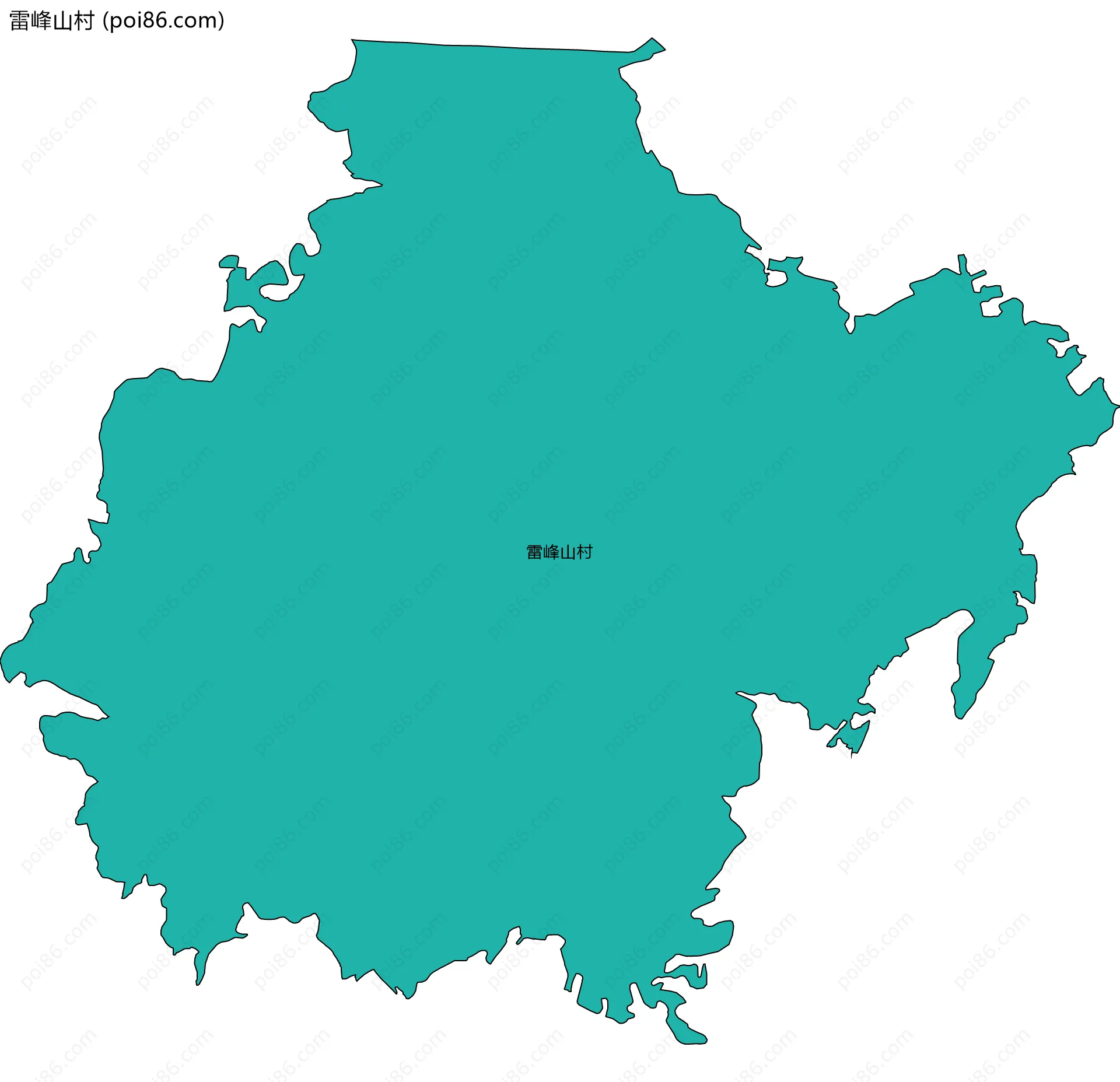 雷峰山村边界地图