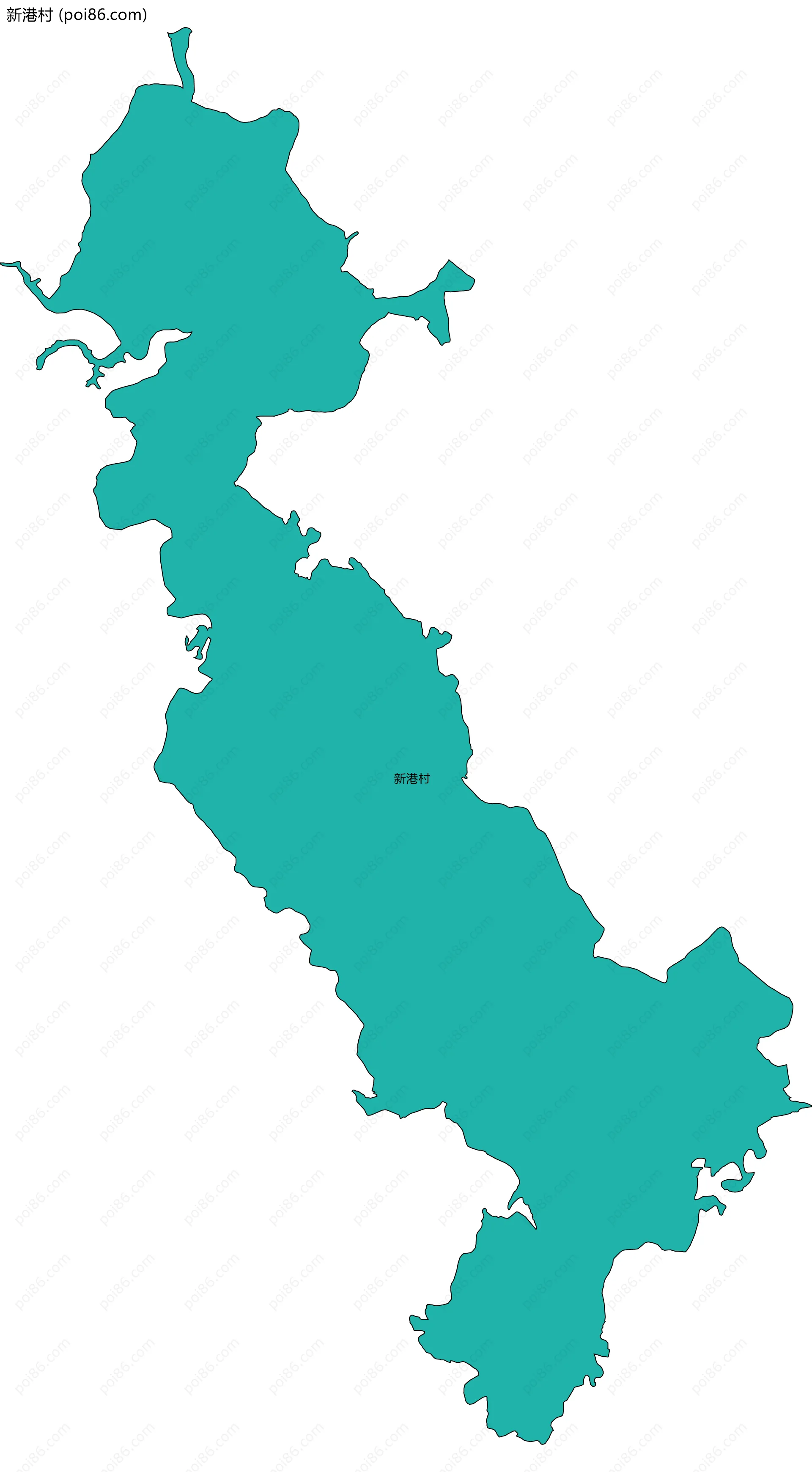 新港村边界地图