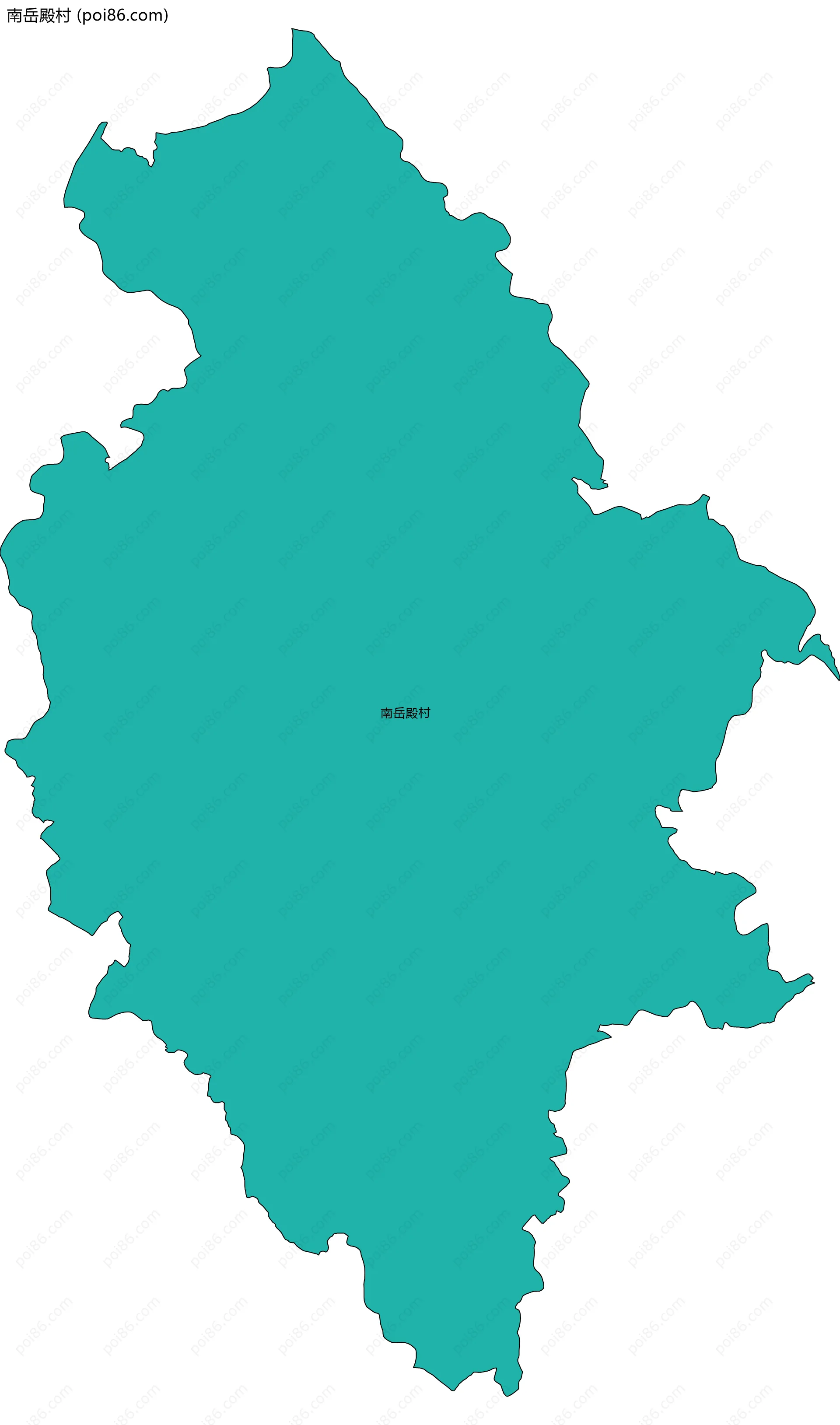 南岳殿村边界地图