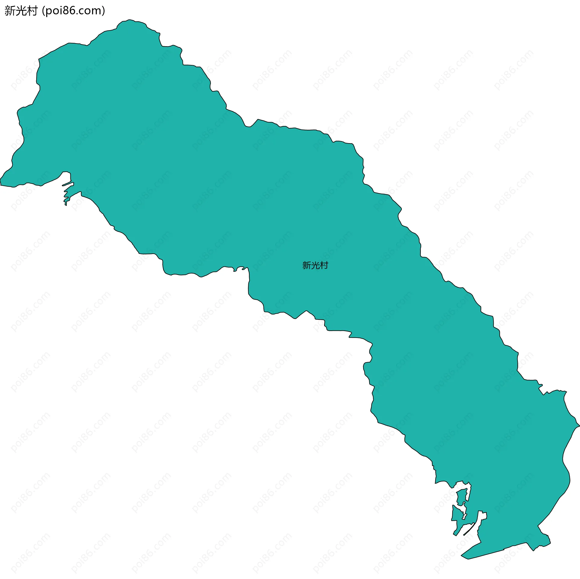 新光村边界地图