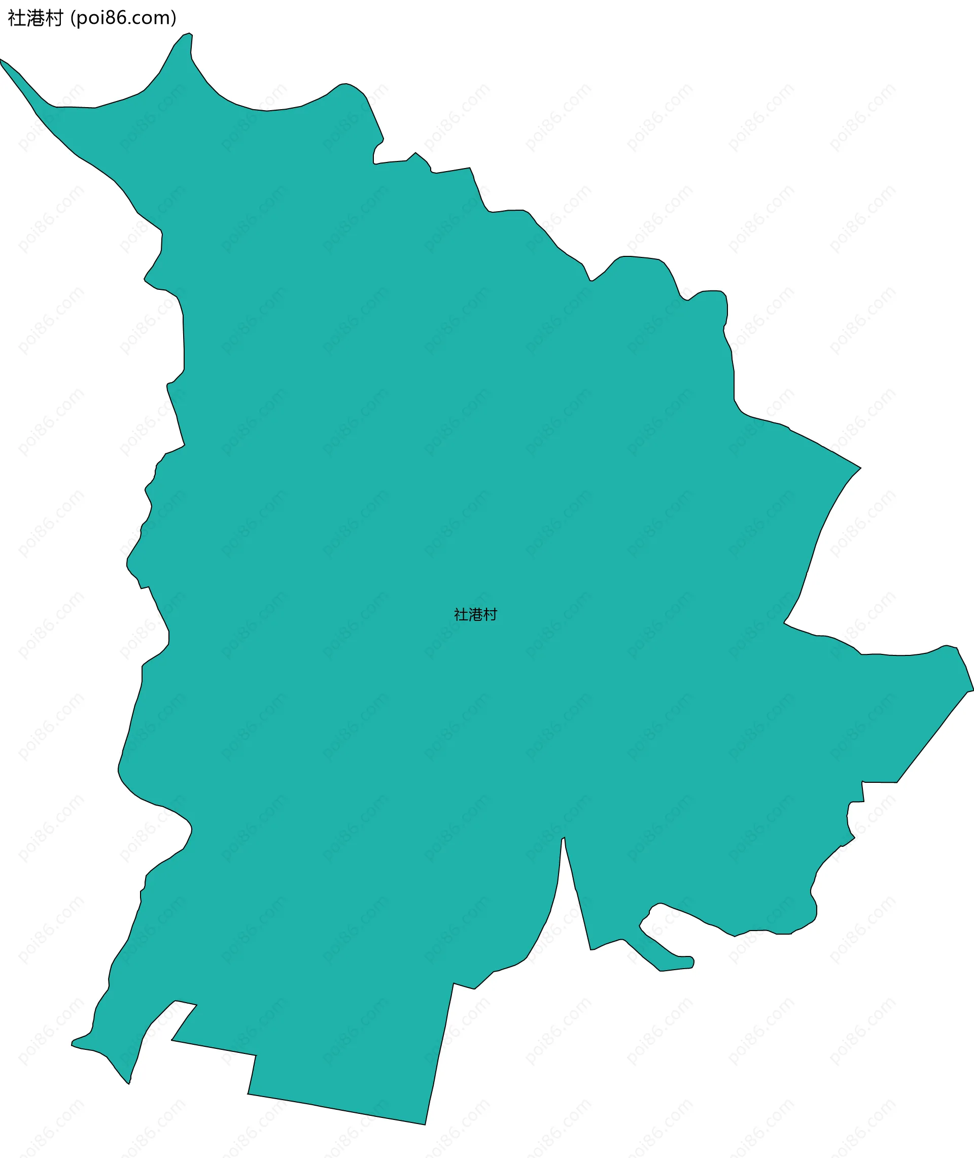 社港村边界地图