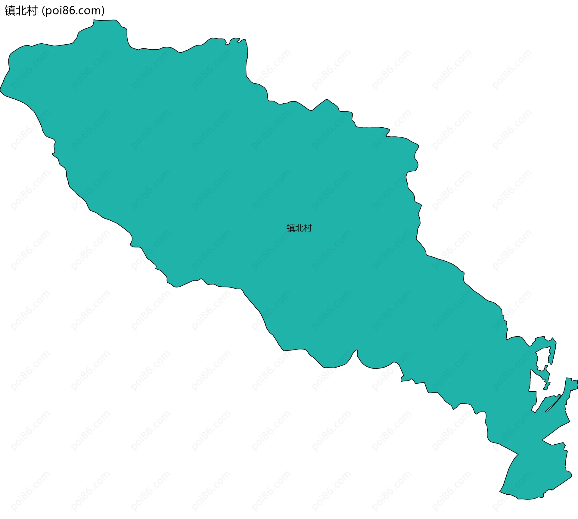 镇北村边界地图