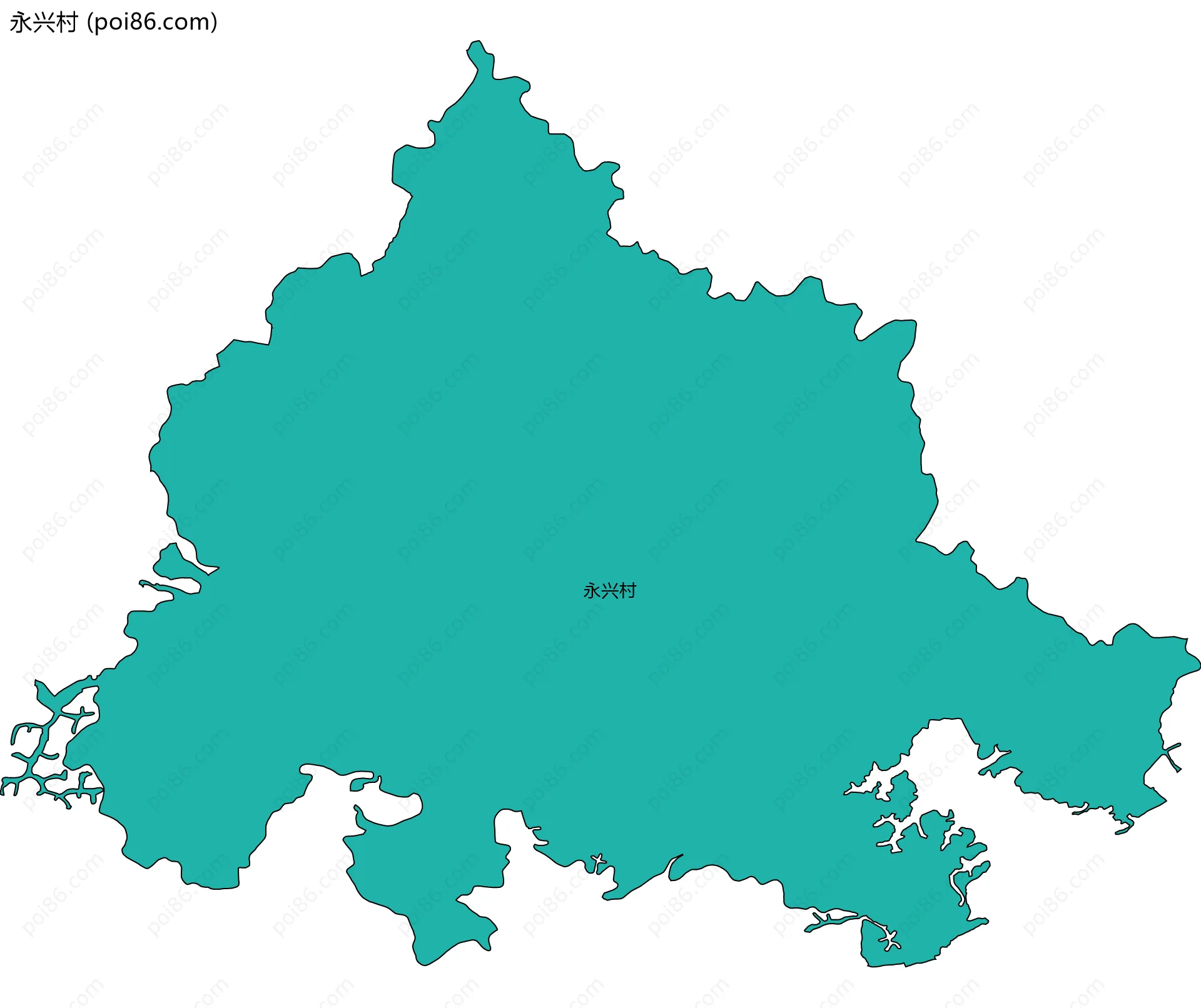 永兴村边界地图