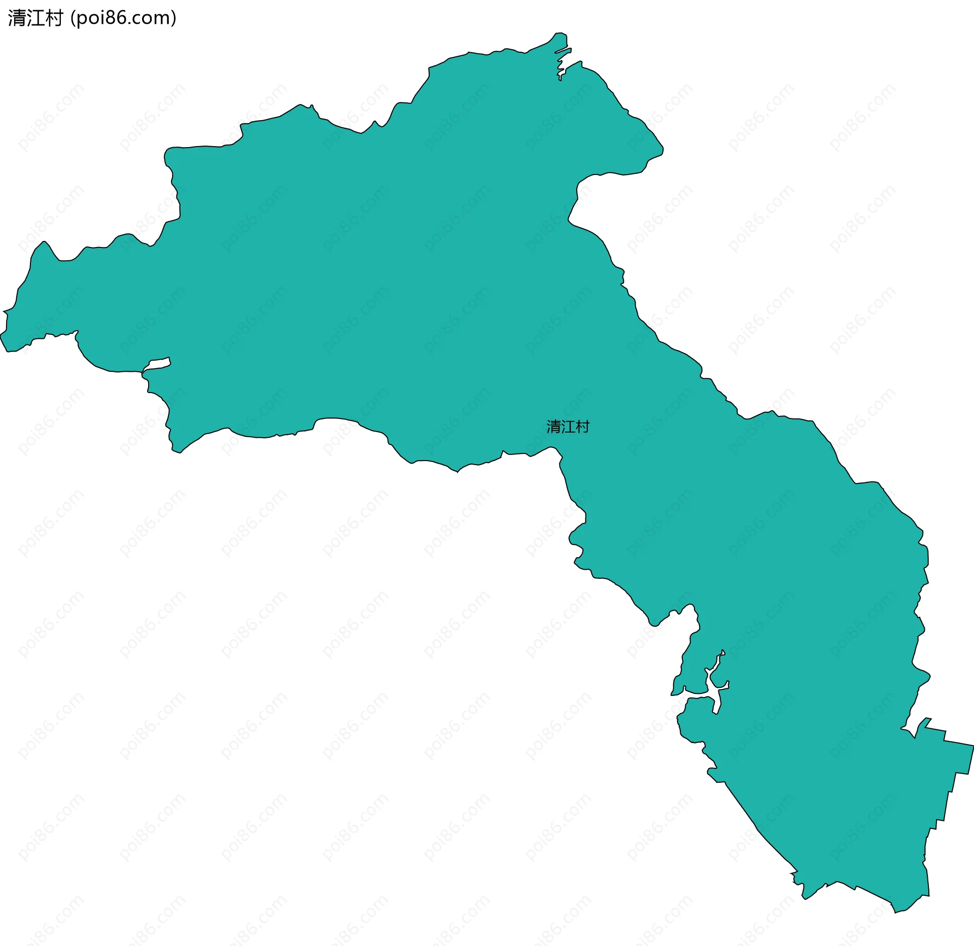清江村边界地图