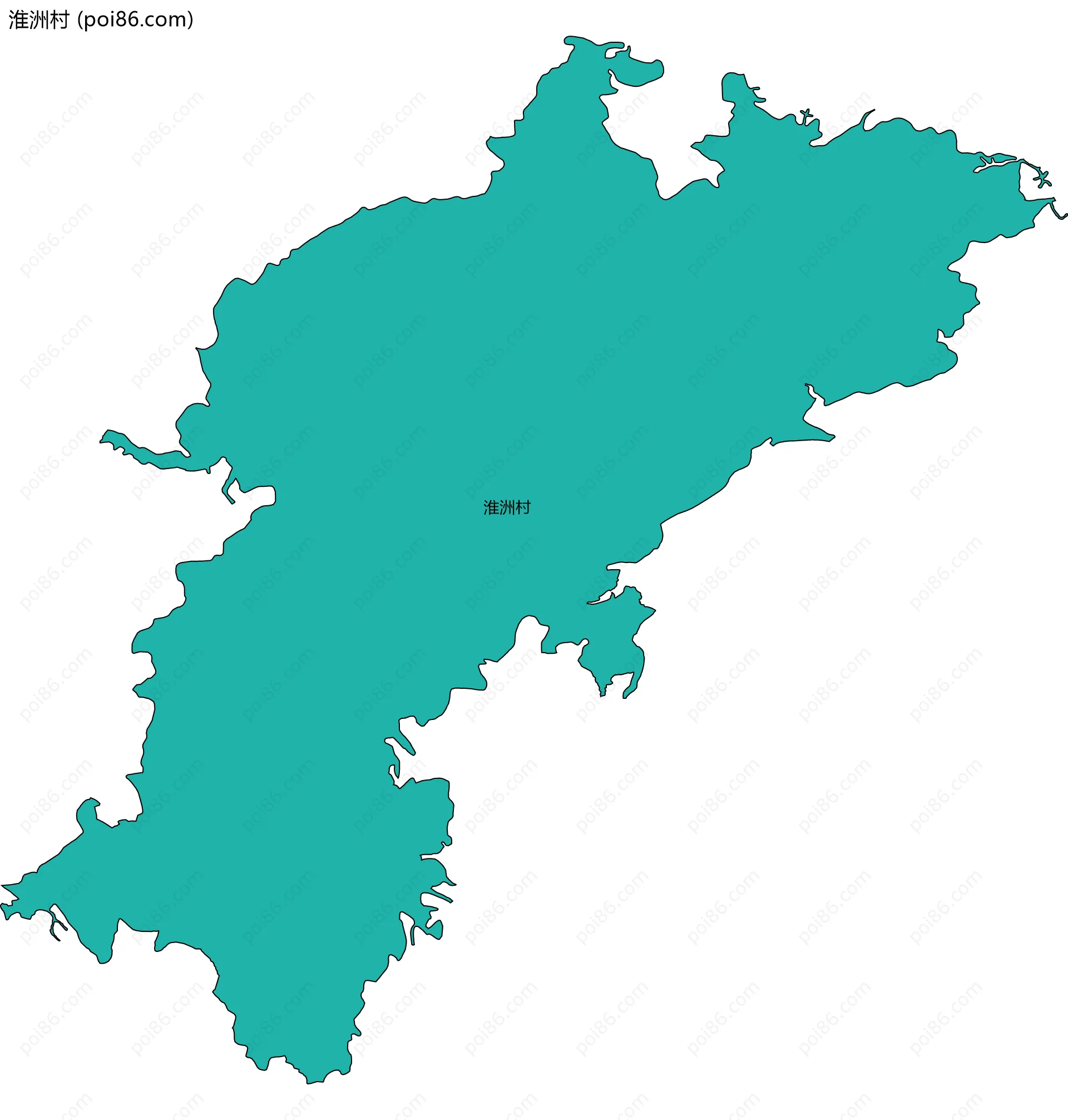 淮洲村边界地图