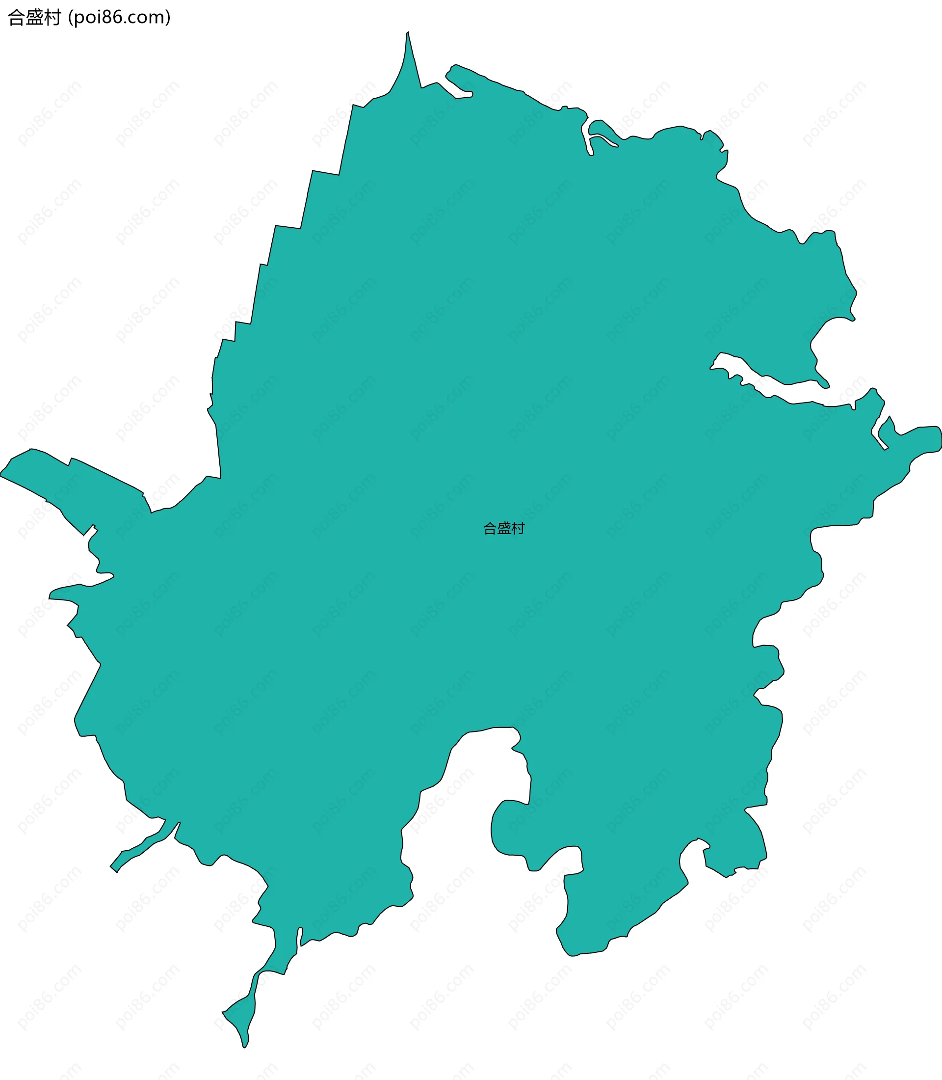 合盛村边界地图