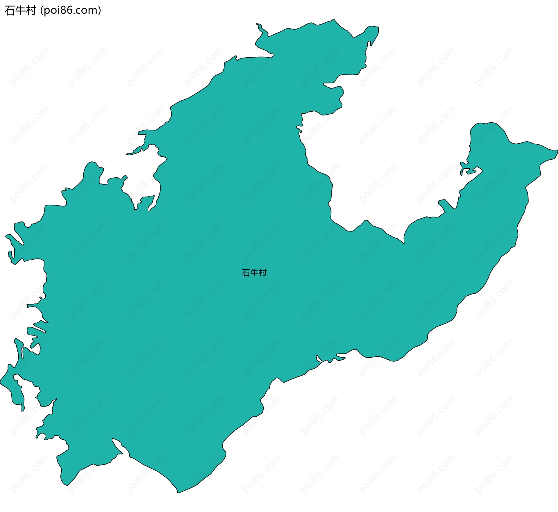石牛村边界地图