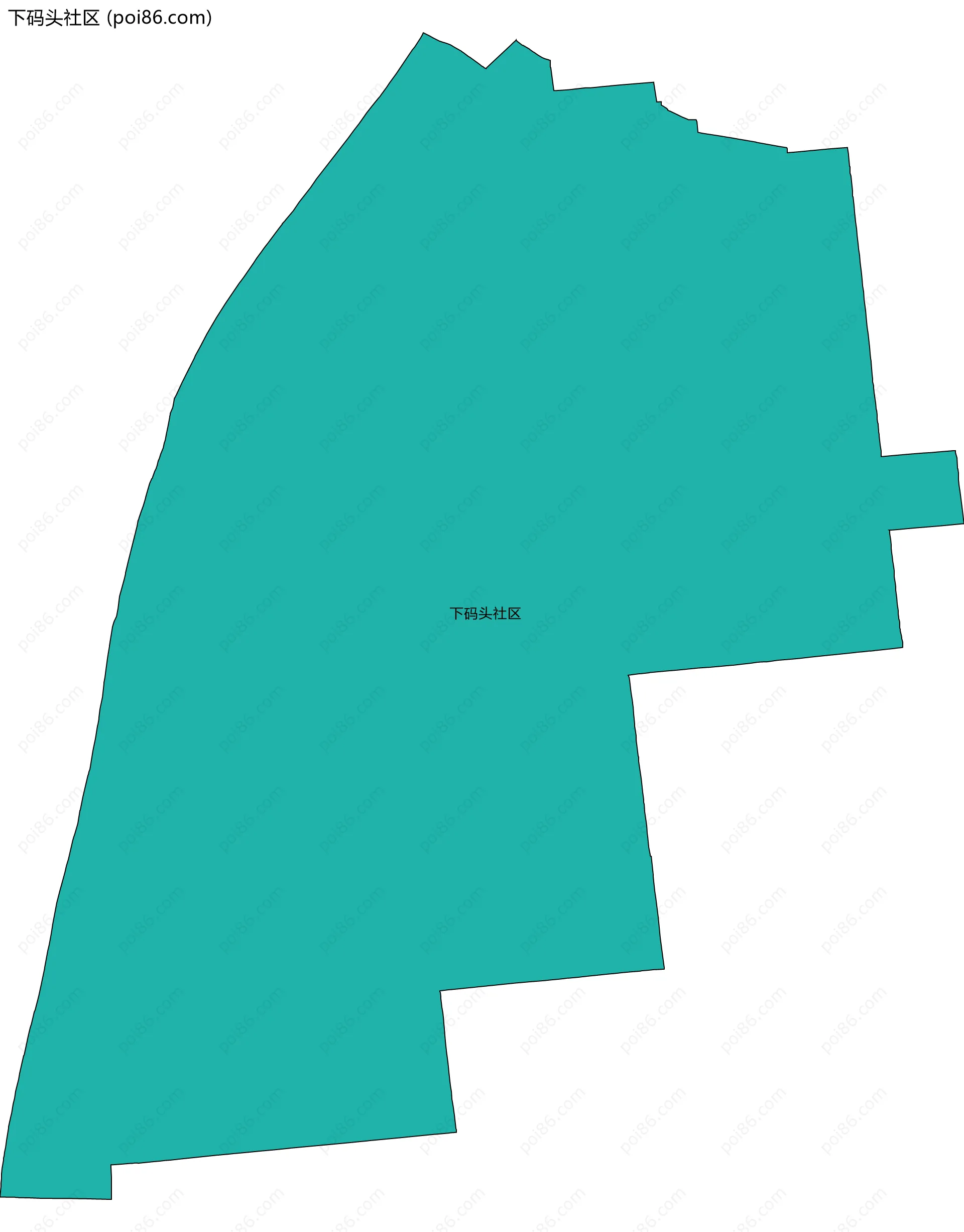 下码头社区边界地图
