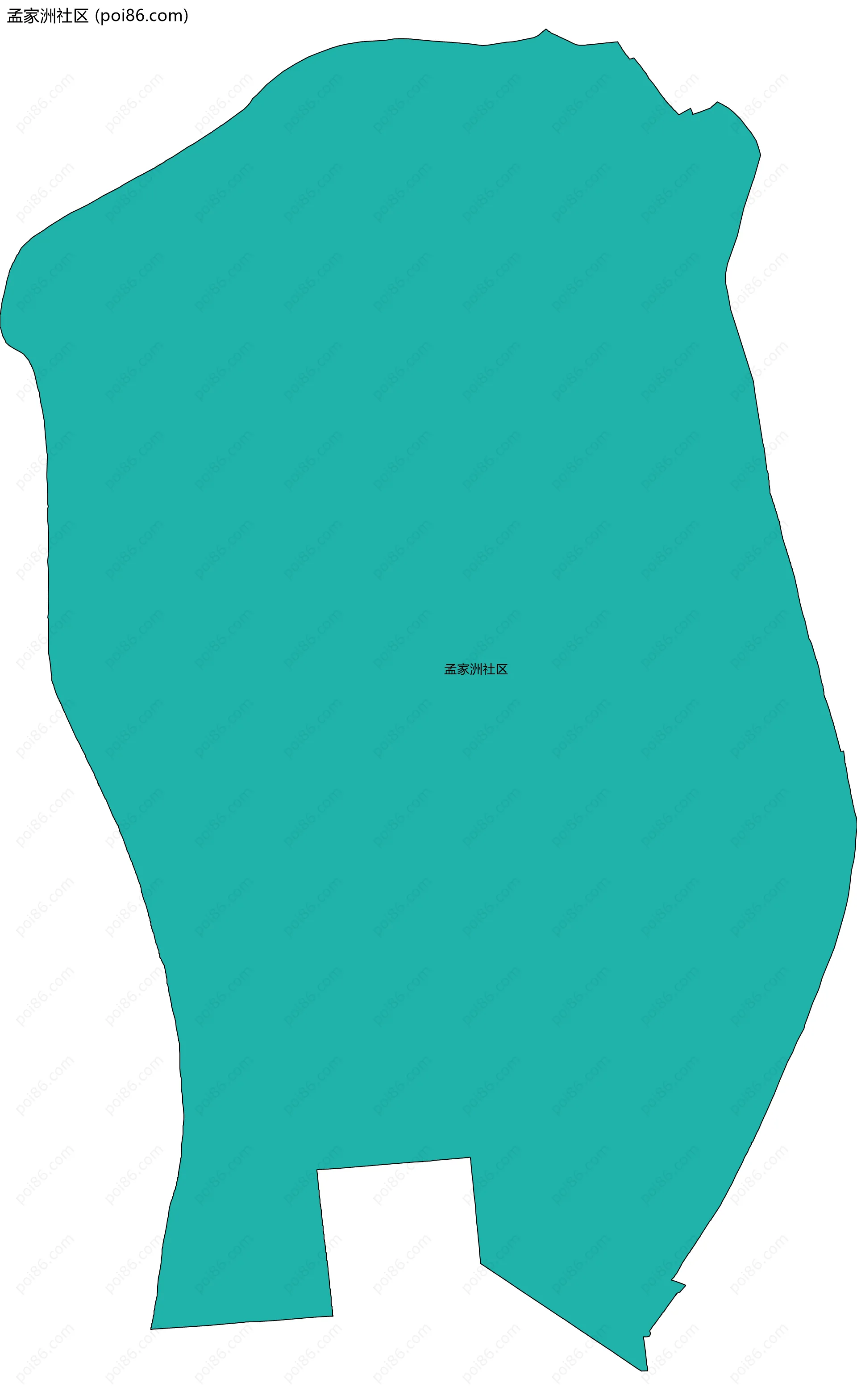 孟家洲社区边界地图