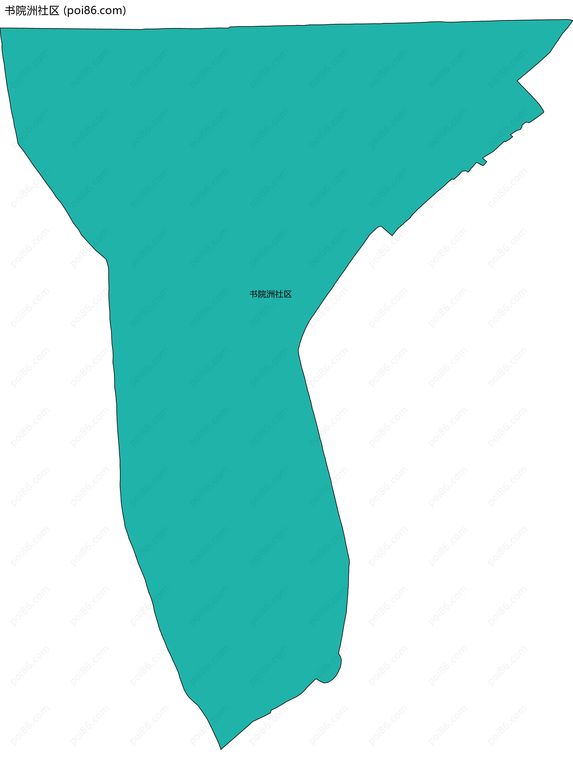 书院洲社区边界地图