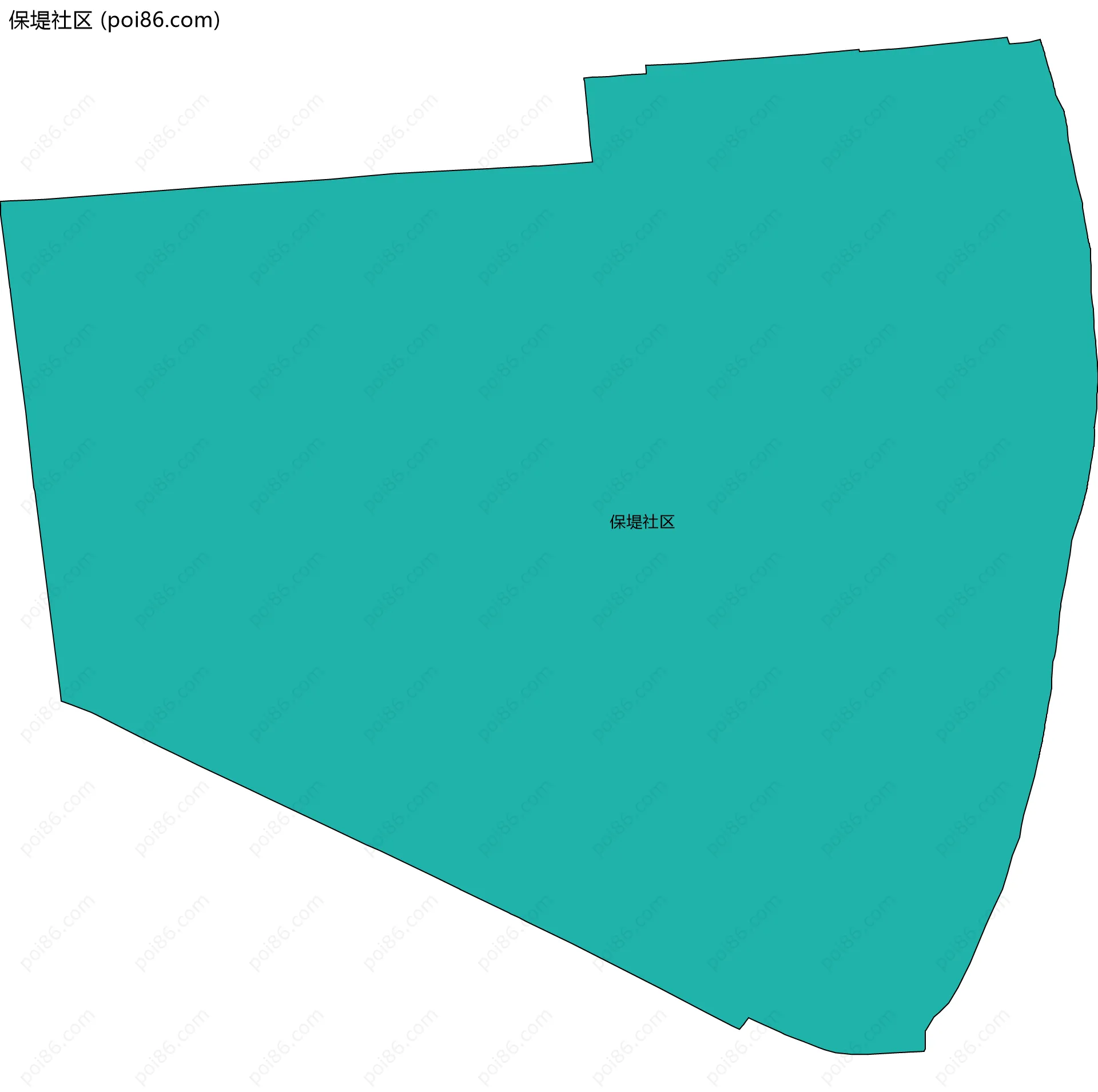 保堤社区边界地图