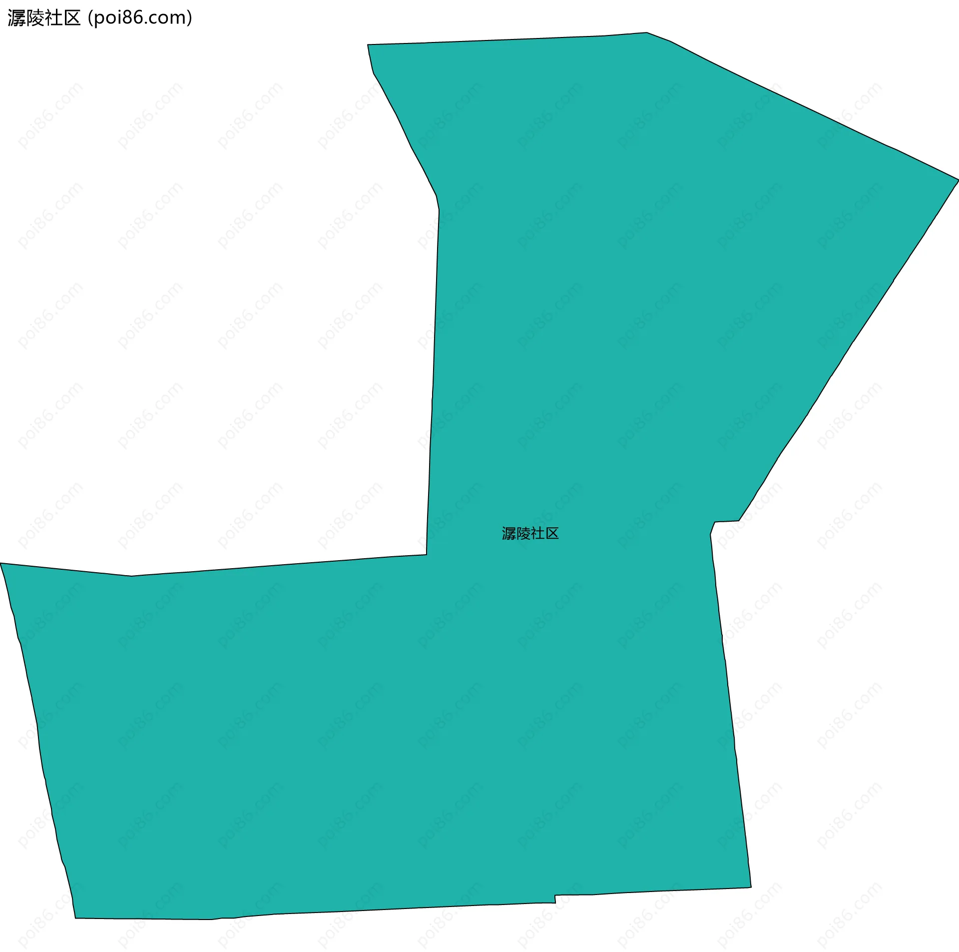 潺陵社区边界地图