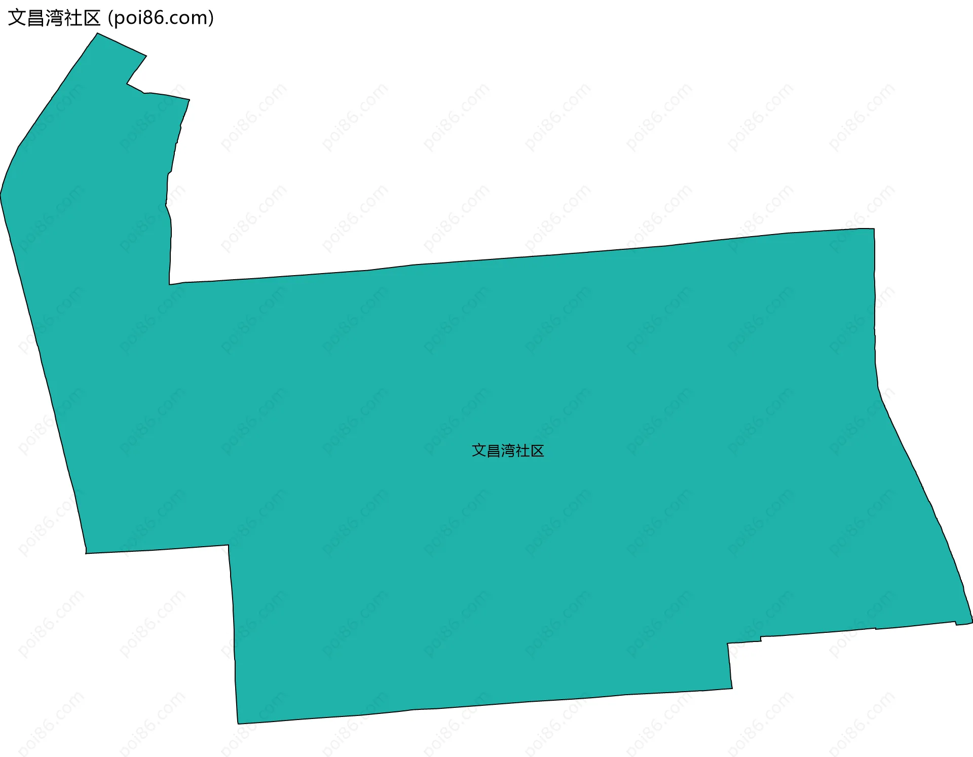 文昌湾社区边界地图
