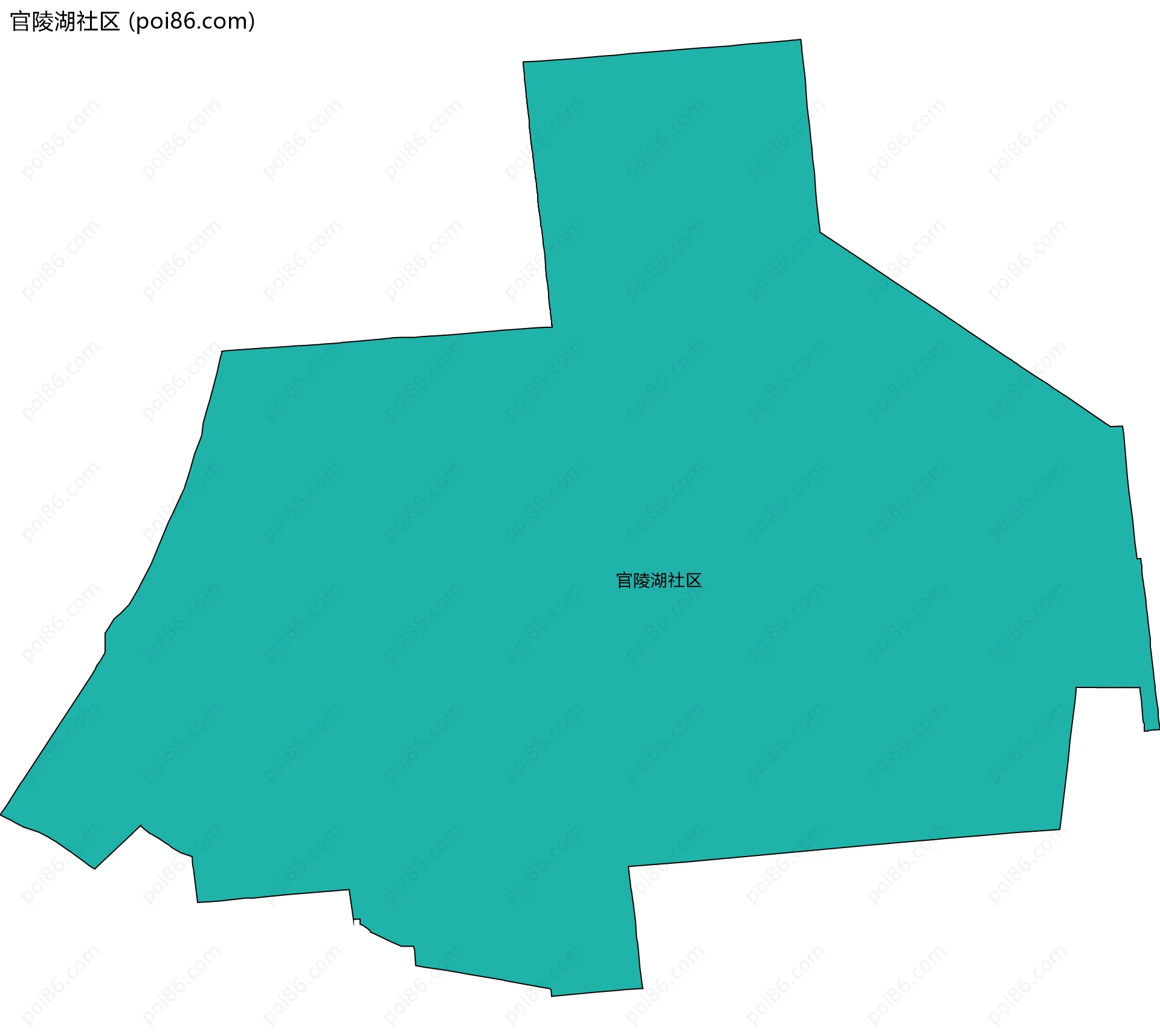 官陵湖社区边界地图