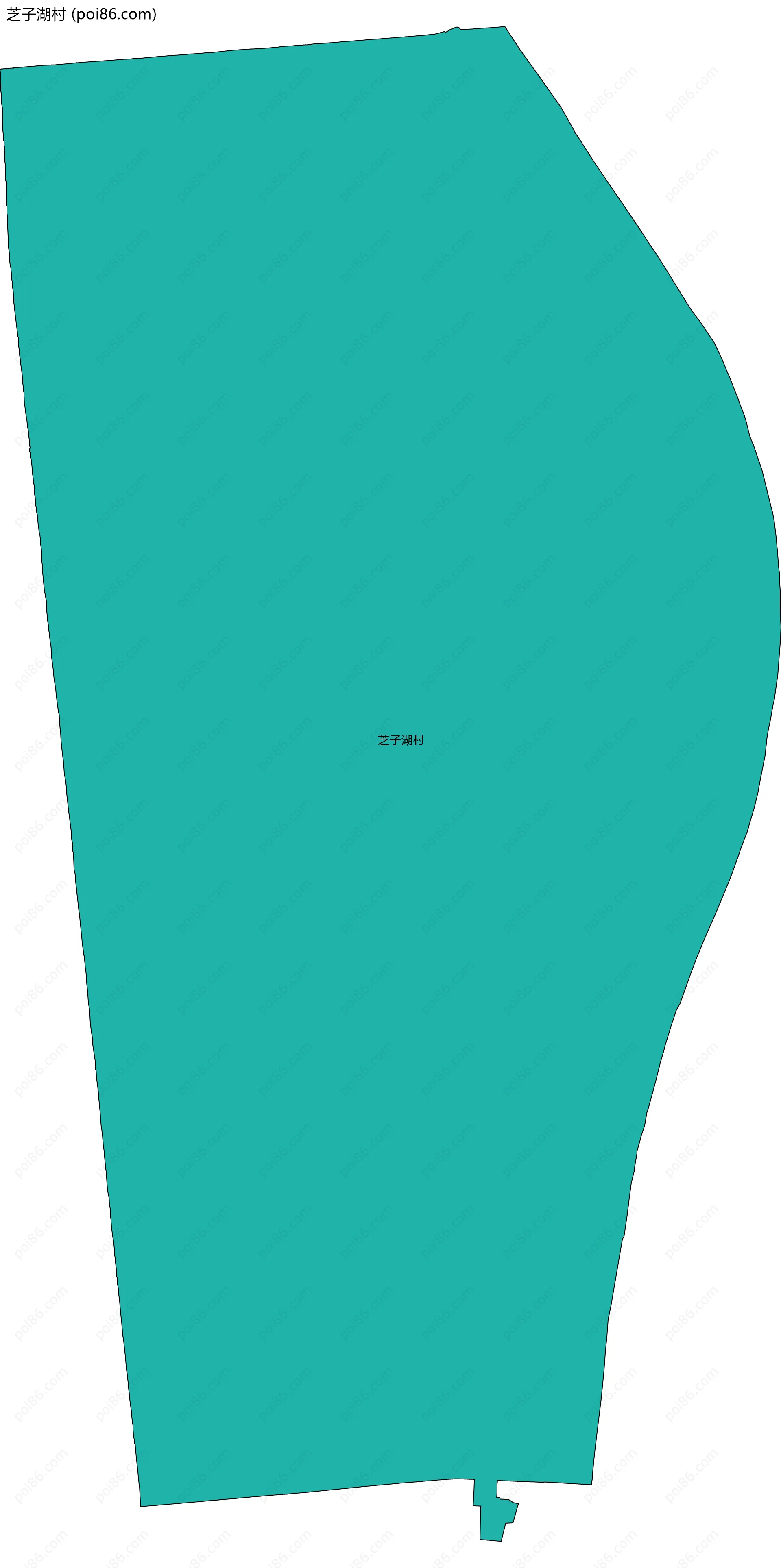 芝子湖村边界地图