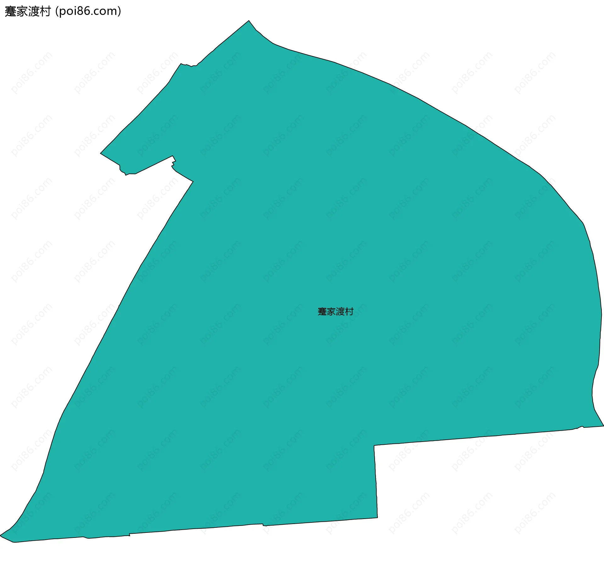 蹇家渡村边界地图