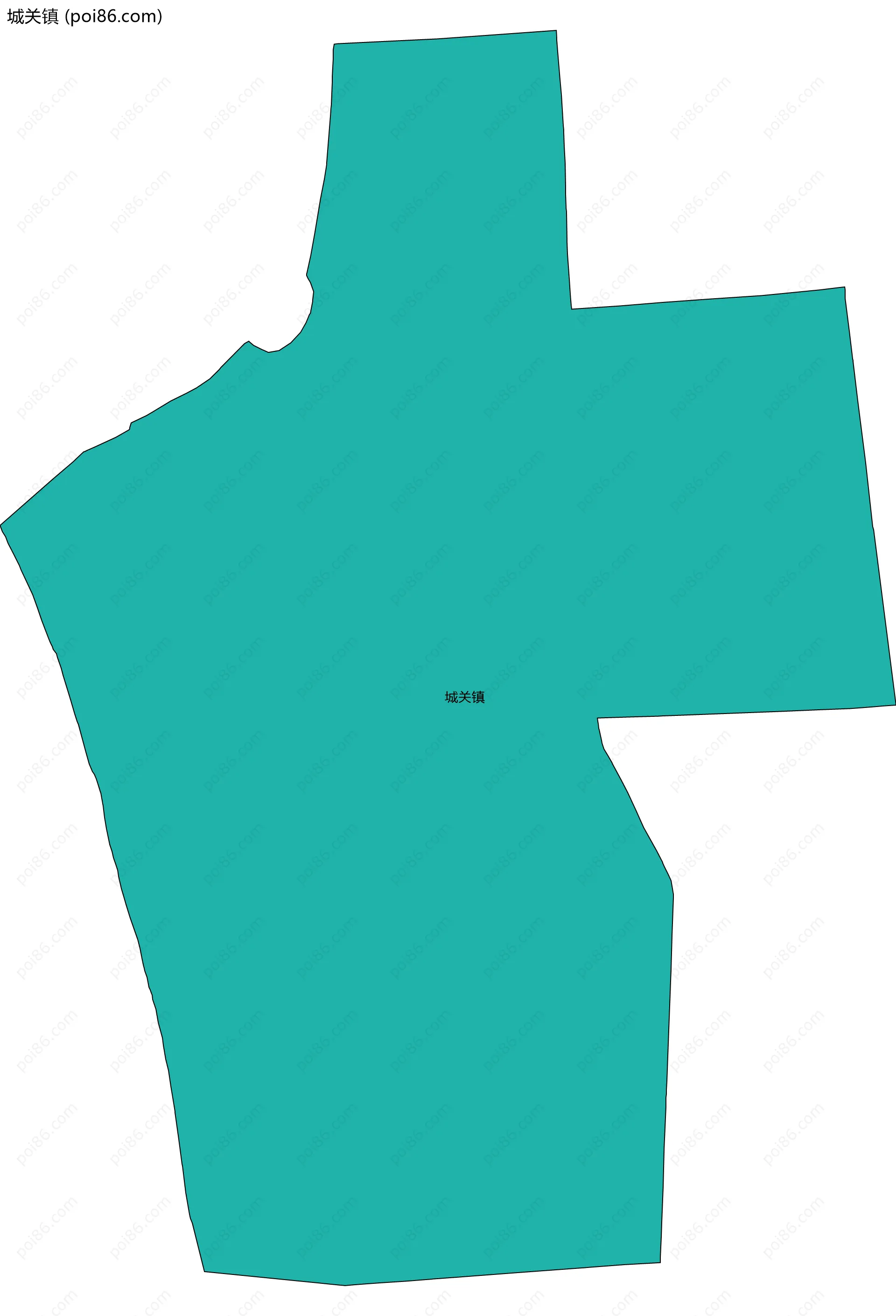 城关镇边界地图