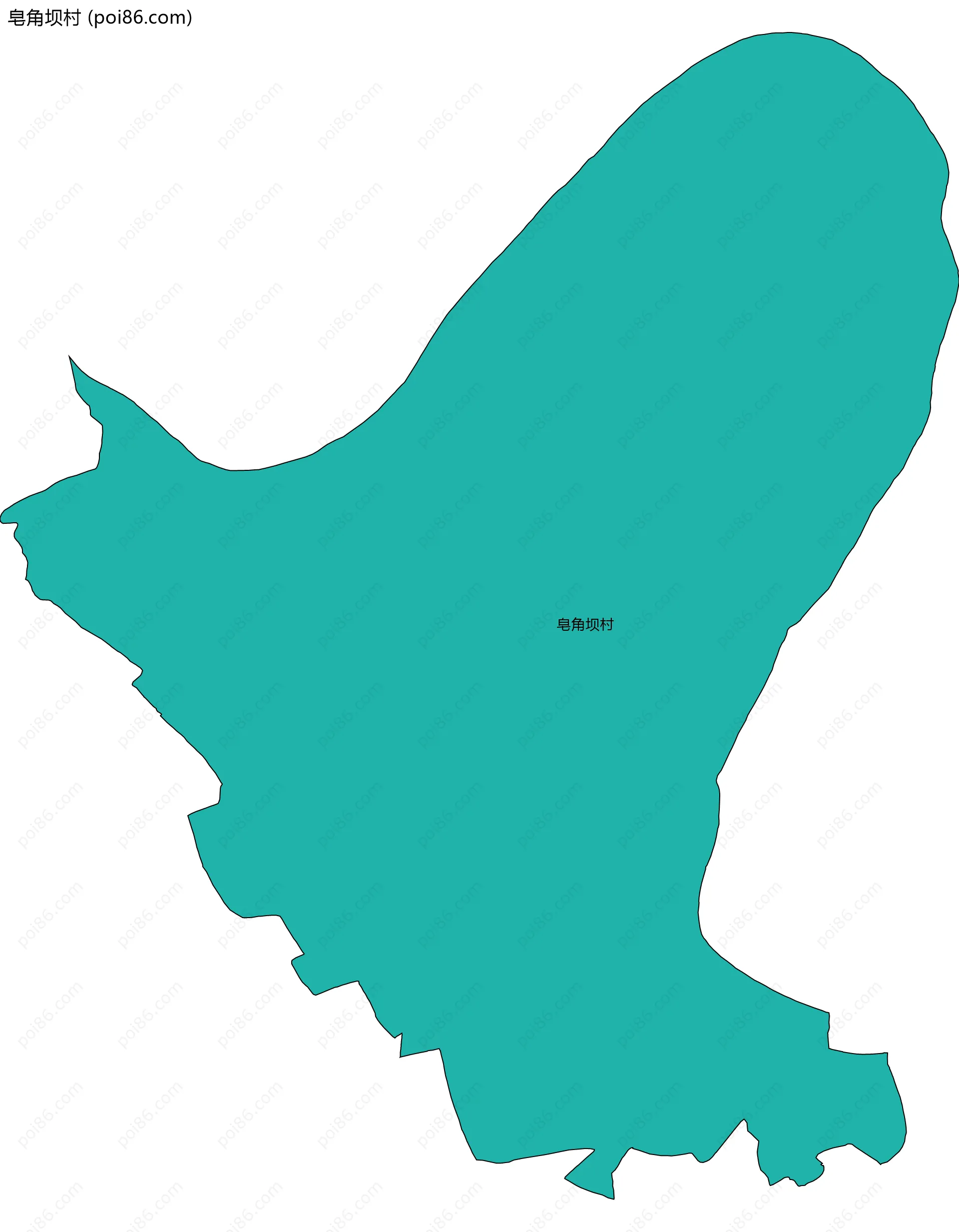 皂角坝村边界地图