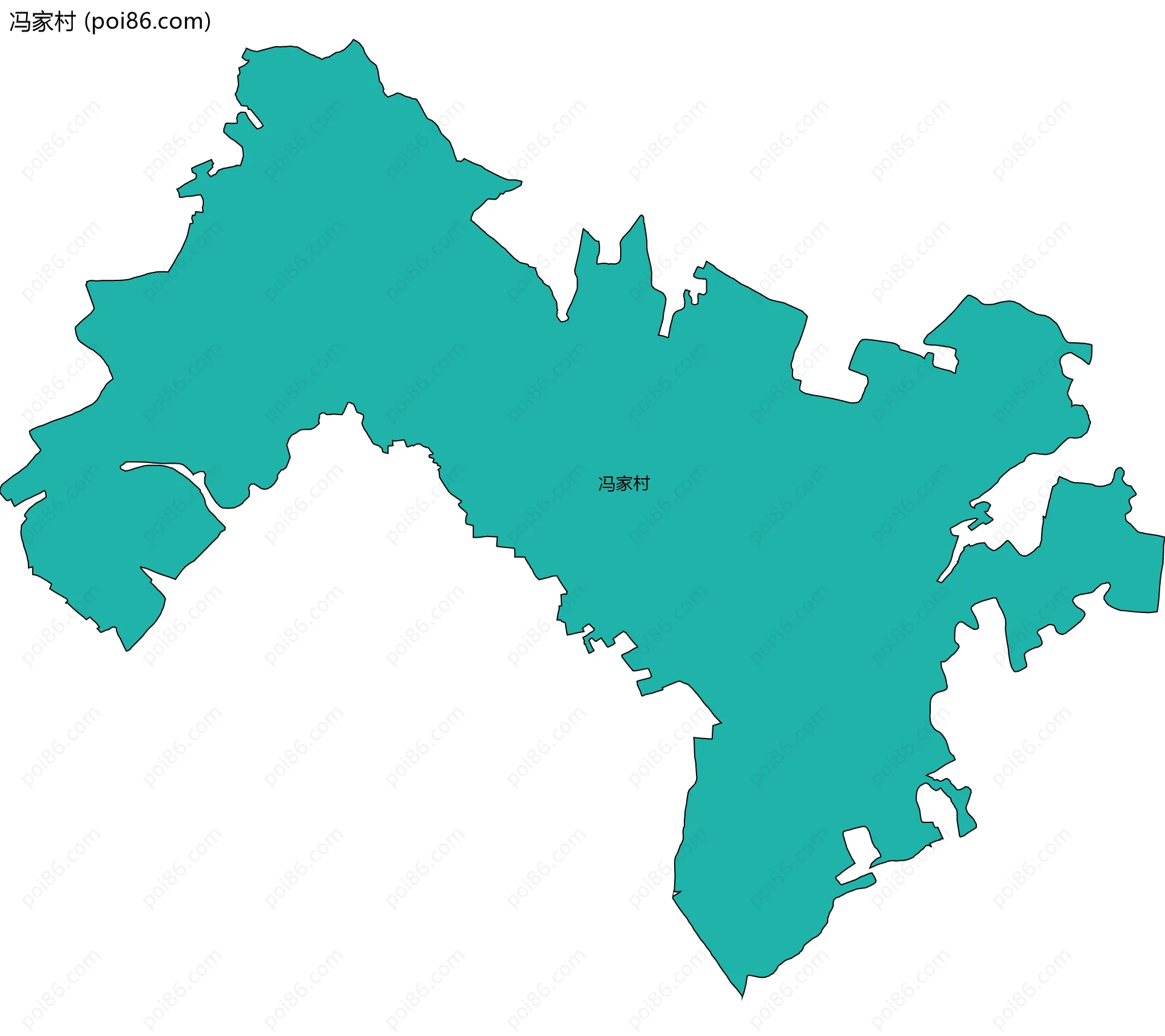 冯家村边界地图