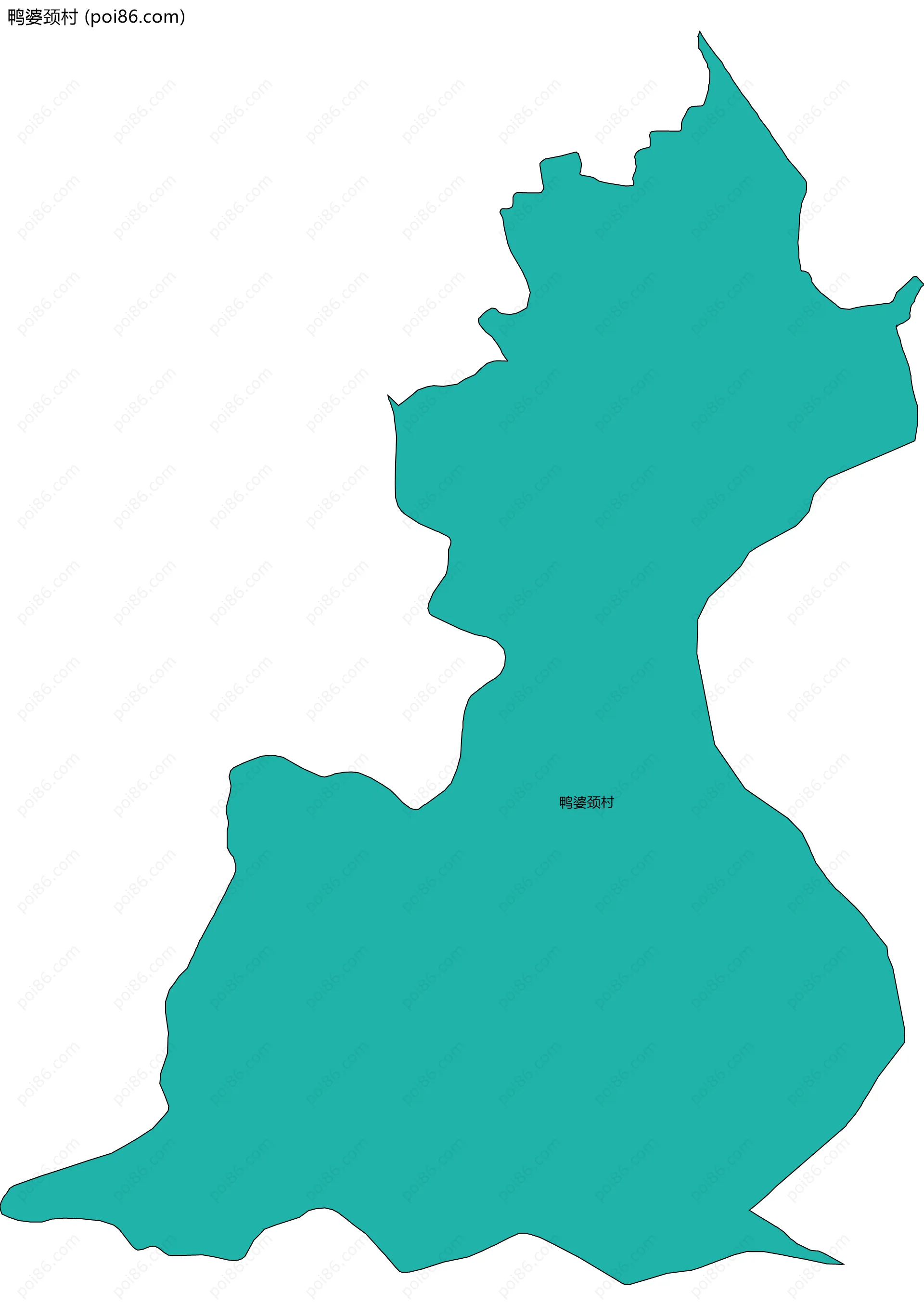 鸭婆颈村边界地图