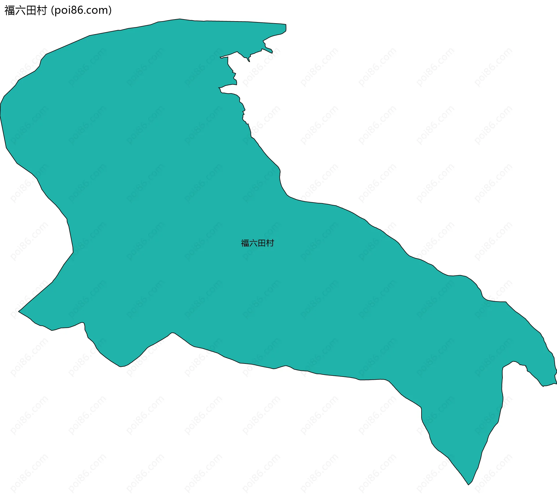 福六田村边界地图