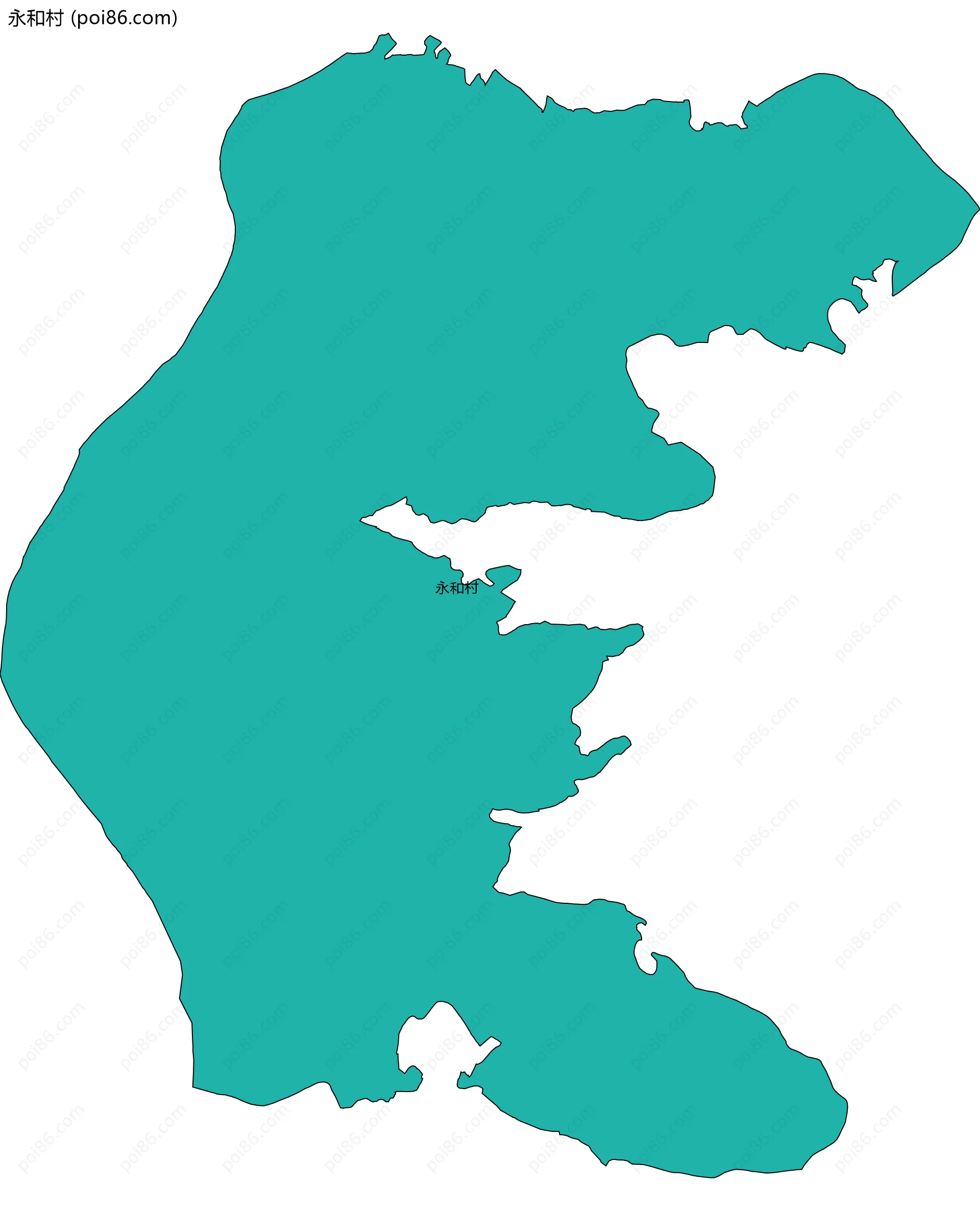 永和村边界地图