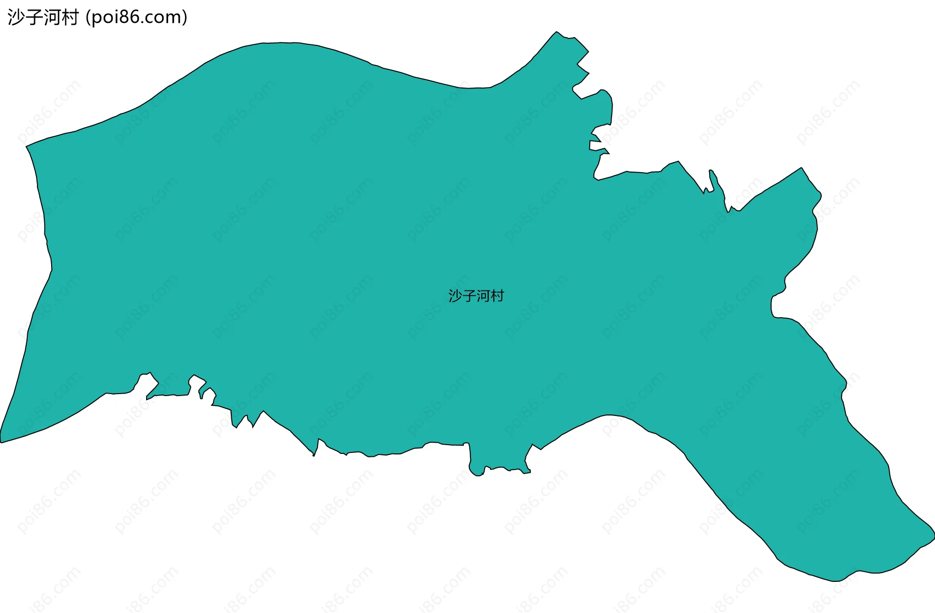 沙子河村边界地图