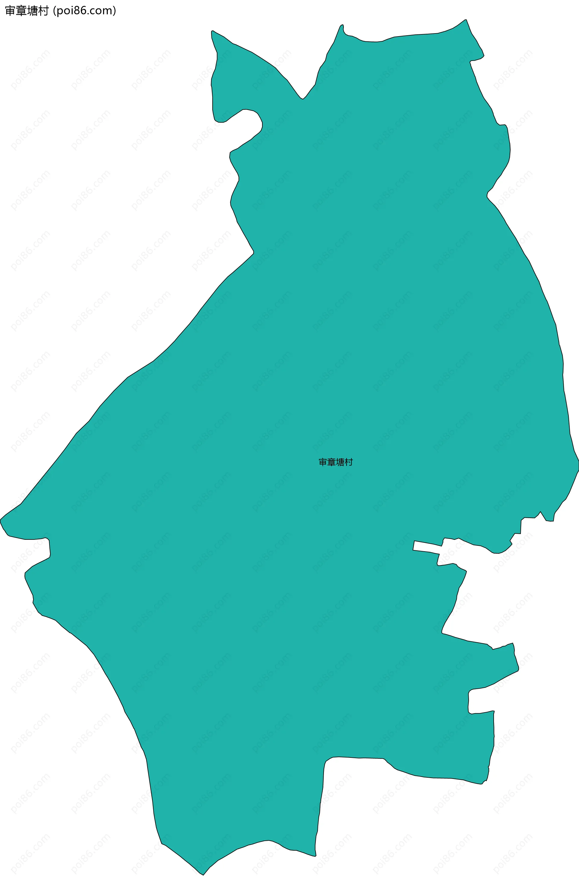 审章塘村边界地图