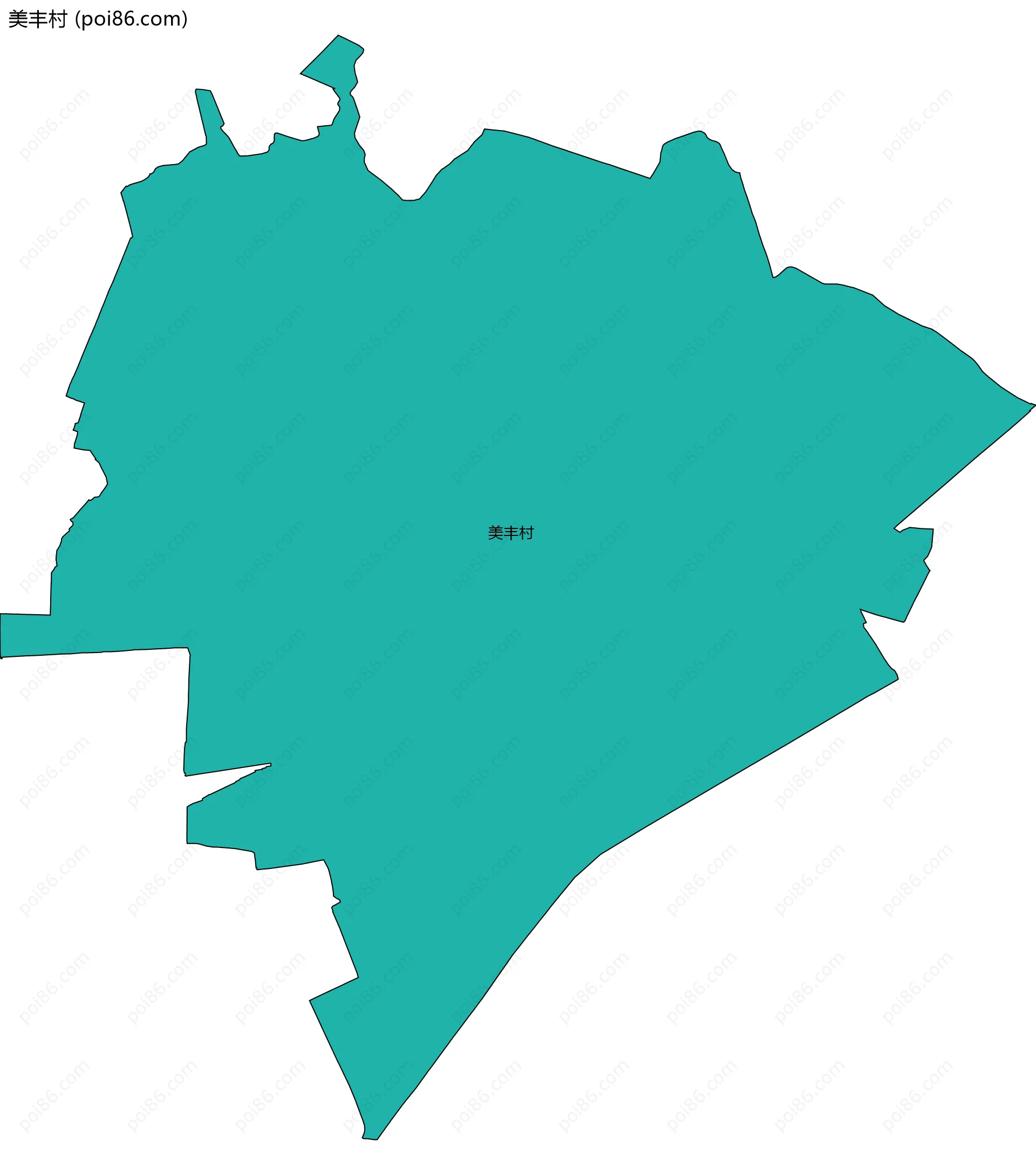 美丰村边界地图