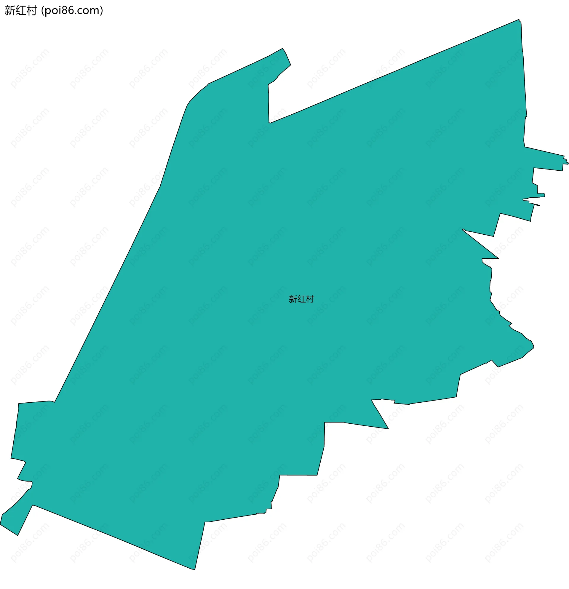 新红村边界地图