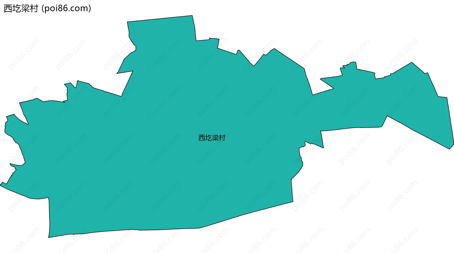 西圪梁村边界地图