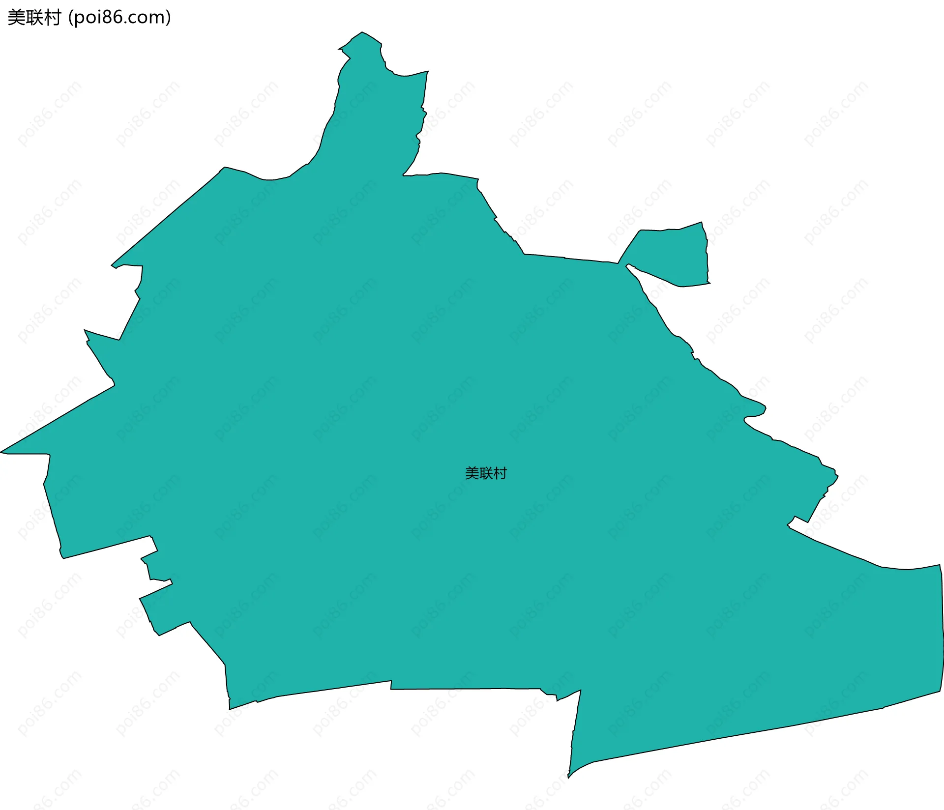 美联村边界地图