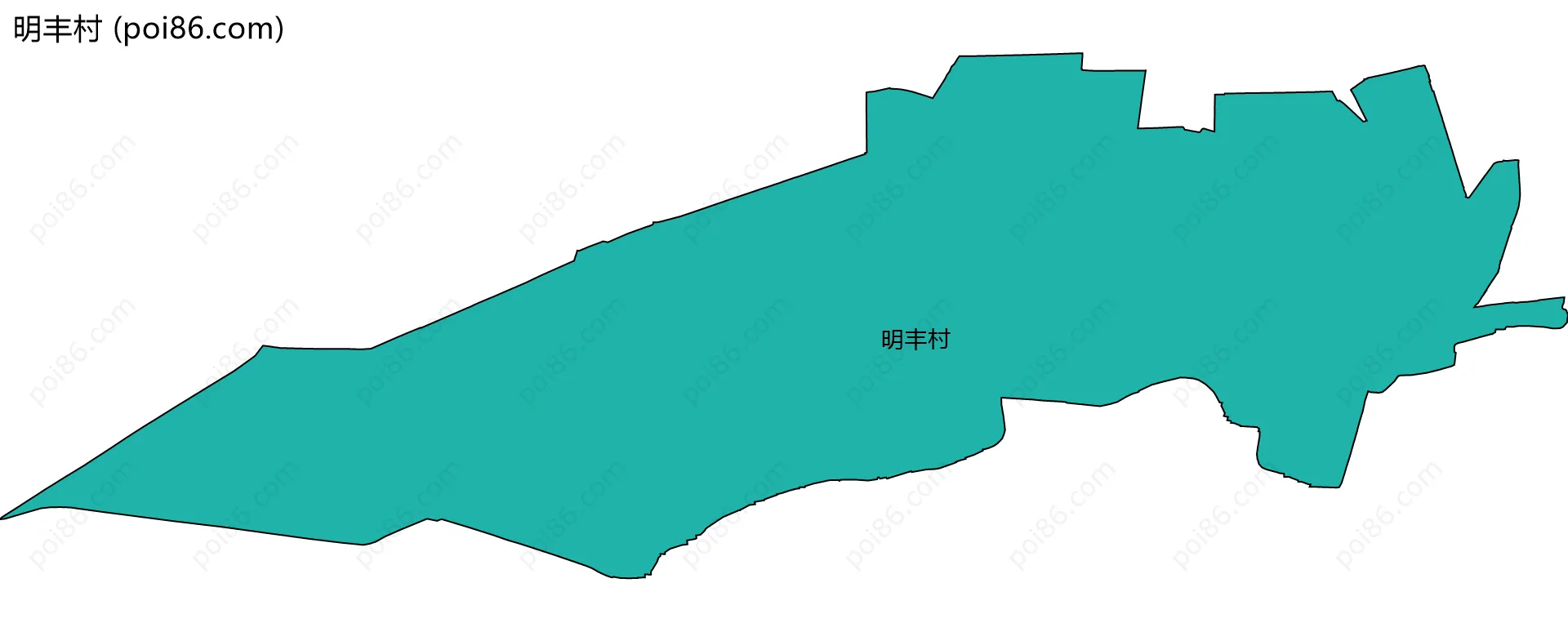 明丰村边界地图