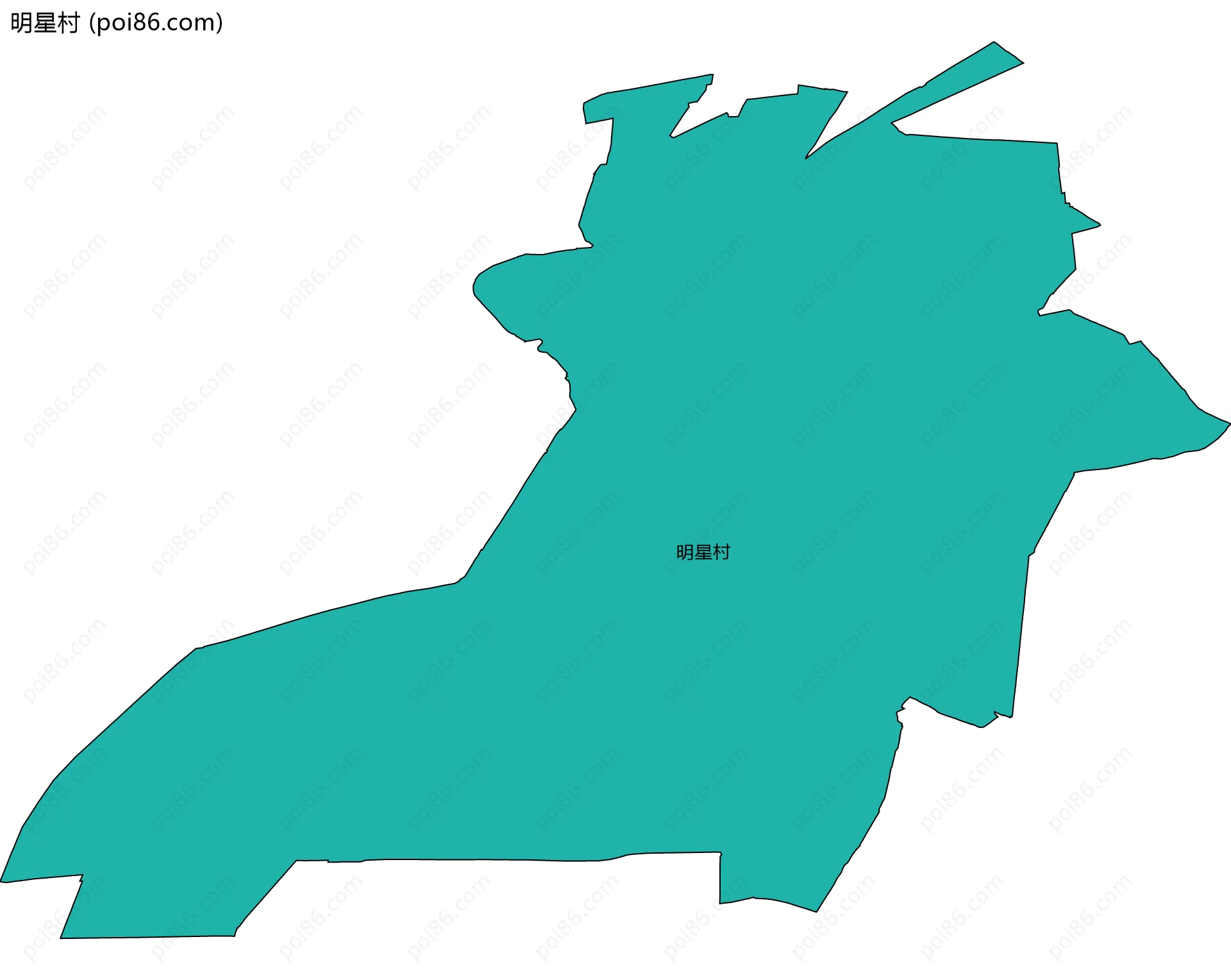 明星村边界地图