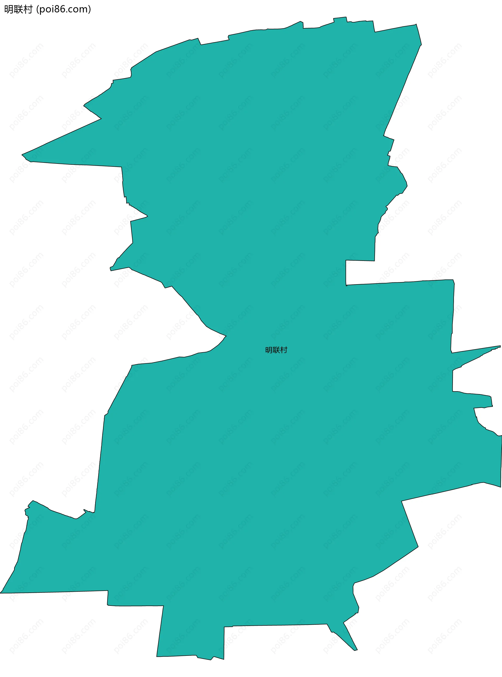 明联村边界地图