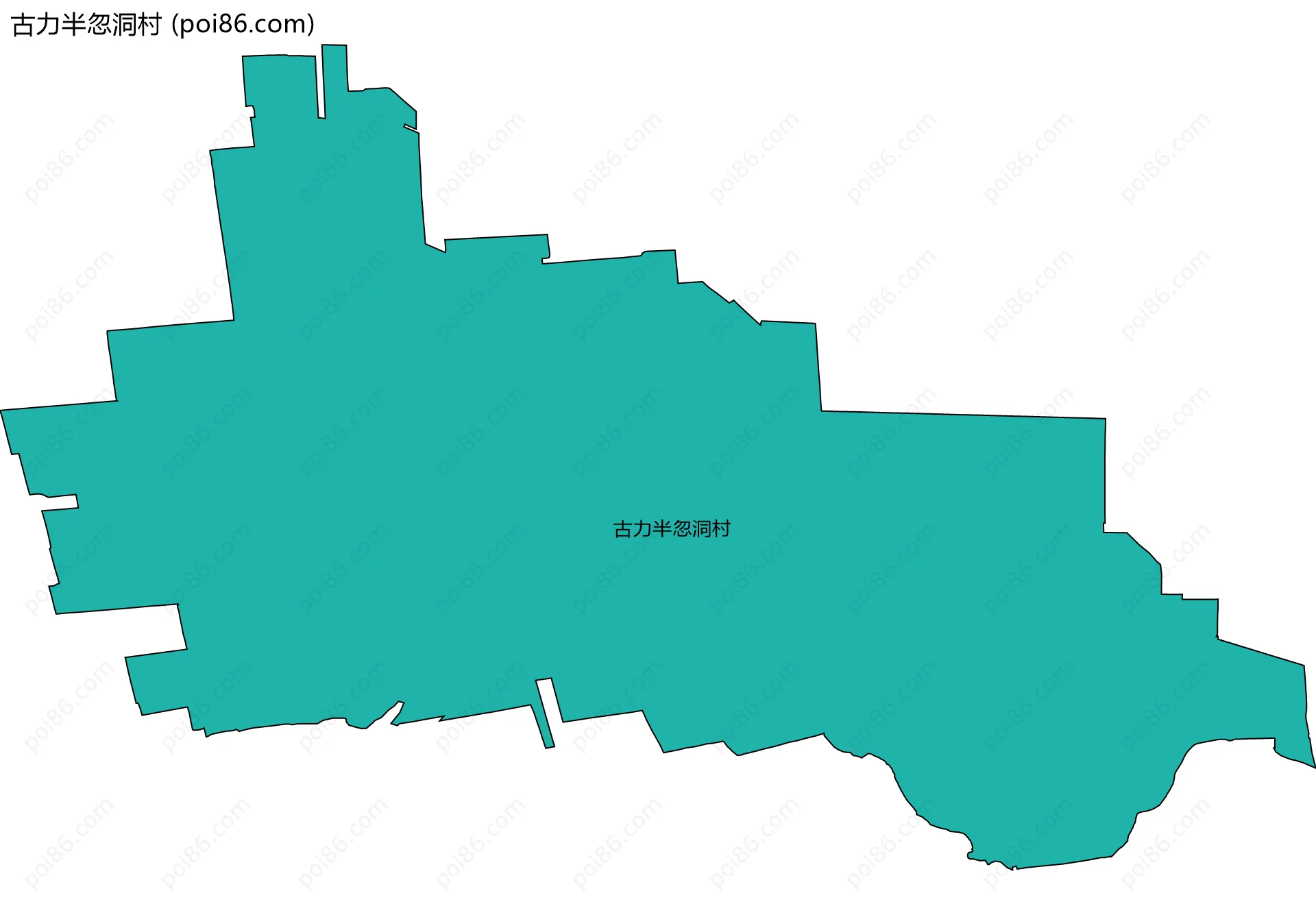 古力半忽洞村边界地图